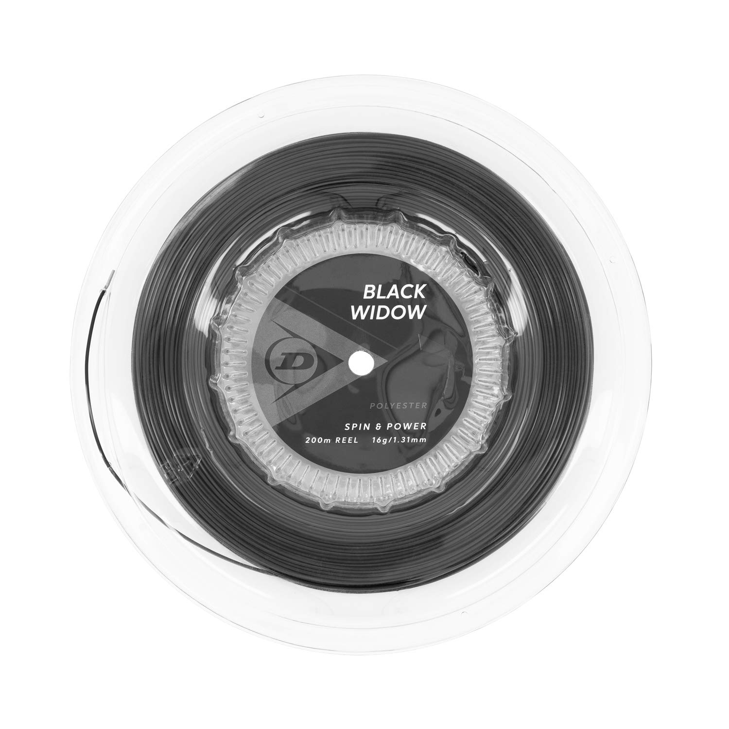 Dunlop Sports Black Widow Tennis String - High Performance Polyester String for Spin & Control | Perfect for Competitive Players & Tournament Play