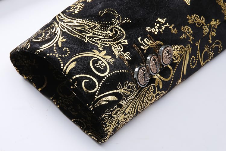 WULFUL Men's Floral Slim Fit Blazer Jacket - Stylish Formal Wear for Dinner Party, Prom, Wedding & Office | Tuxedo Suit Jacket for Men
