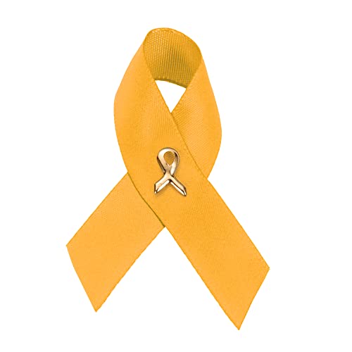 Satin Gold Ribbon Pin