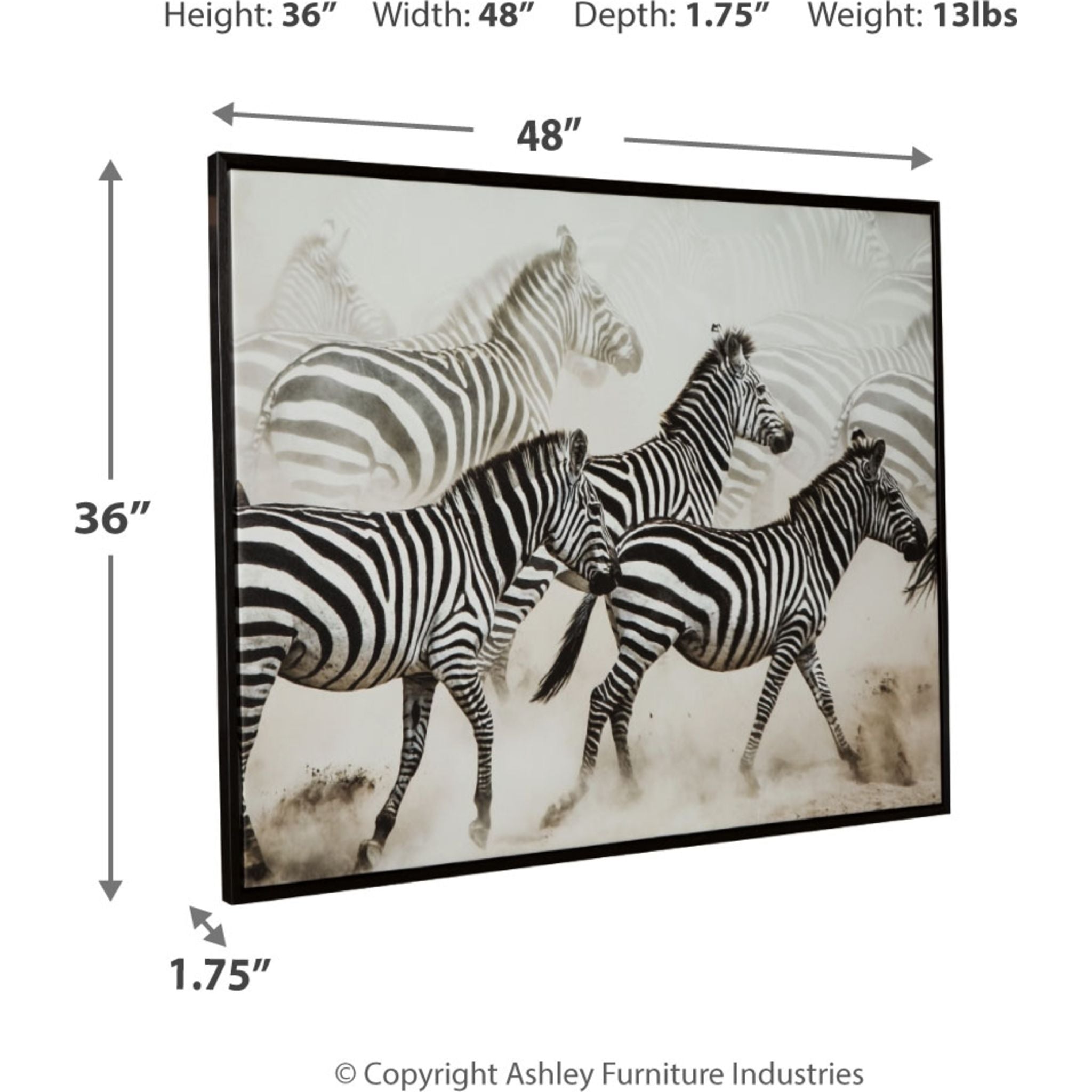 Breeda Wall Art Canvas Print 48x36 Inches - Modern Abstract Painting for Living Room, Bedroom & Office Decor