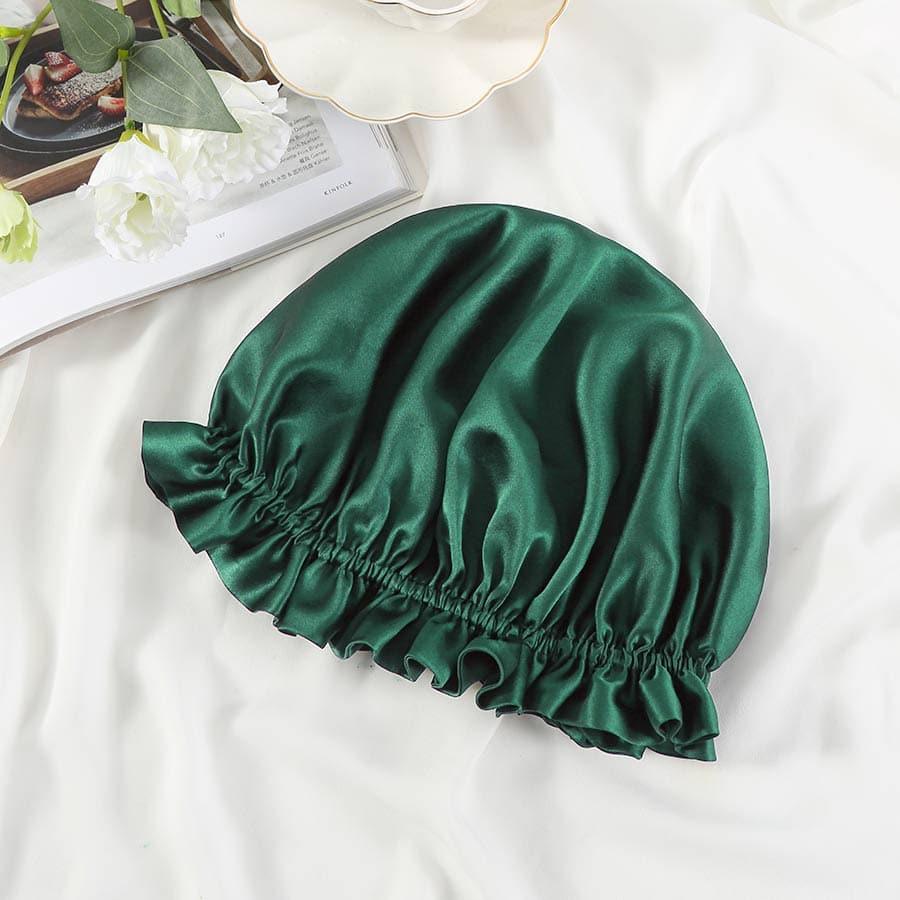 Luxury Flounced Silk Sleep Cap for Women - Soft & Breathable Night Hair Cover - Perfect for Bedtime, Travel & Hair Protection