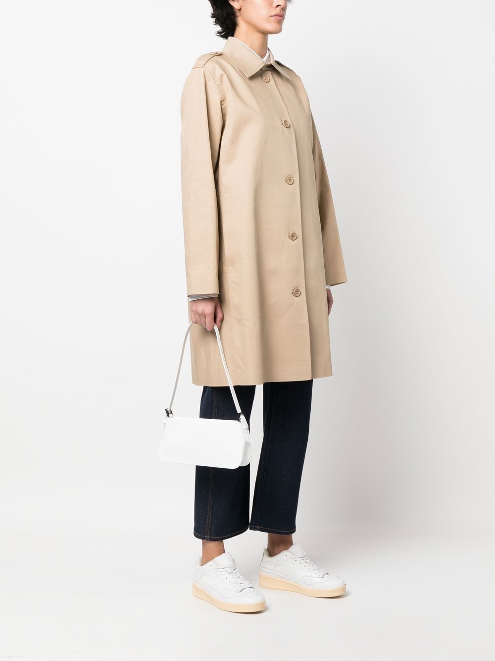 BY FAR PRE Bags for Women - White Leather Shoulder Bag | Stylish Crossbody Purse for Work, Travel & Everyday Use