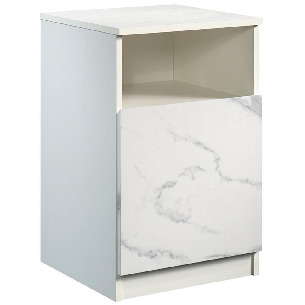 Pemberly Row Engineered Wood Nightstand with Open Storage in Pearl Oak - Modern Bedside Table for Bedroom, Living Room & Guest Room