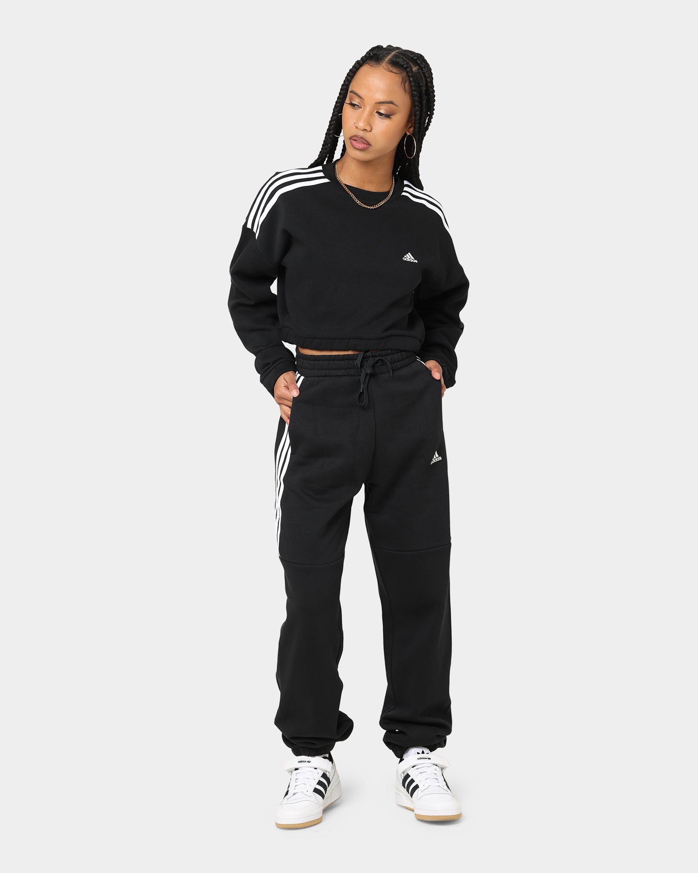 Adidas Women's Hyperglam High-Rise Sweatpants - Black | Athletic Lounge Pants for Yoga, Running & Casual Wear