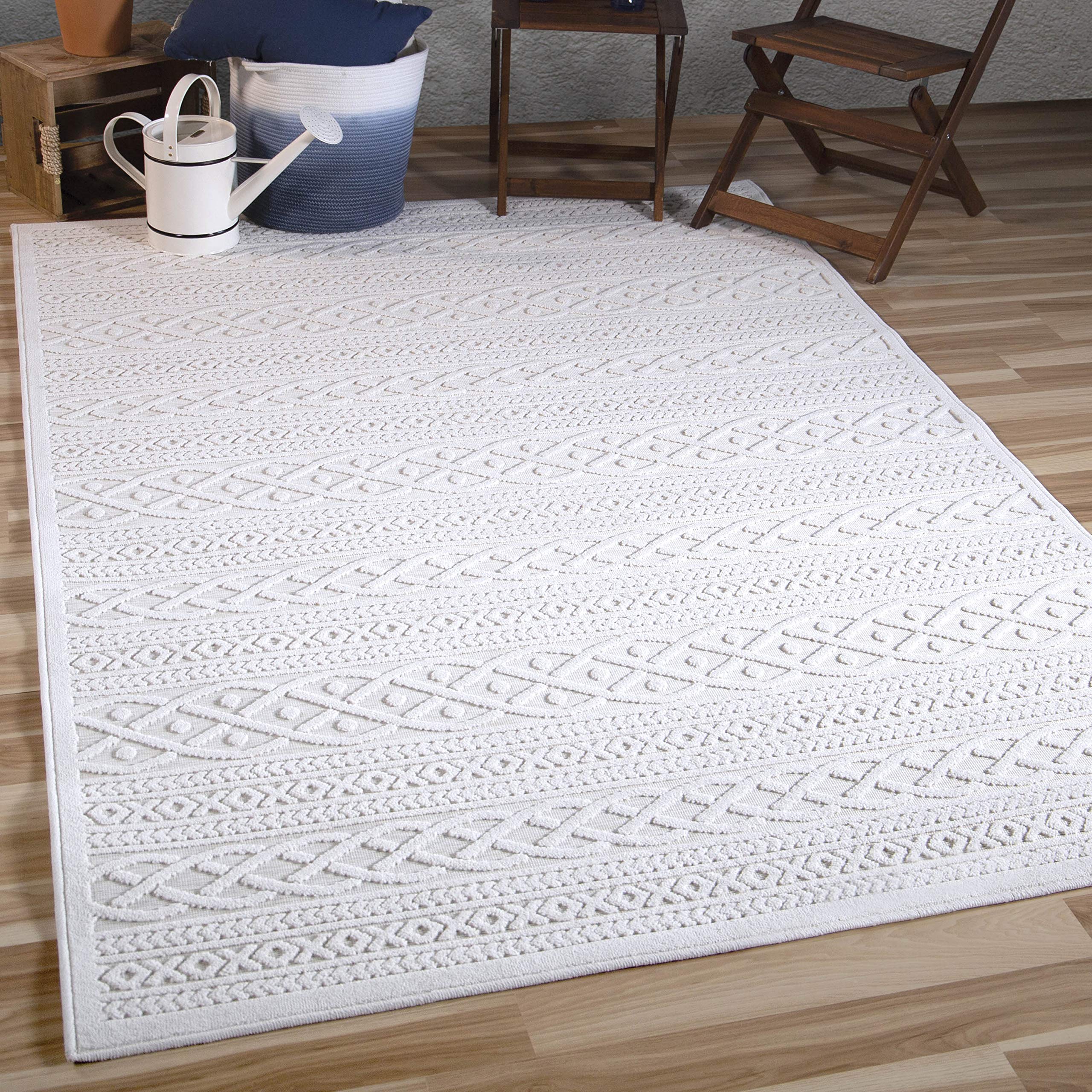 Orian Rugs Boucle High-Low Indoor/Outdoor Jenna Area Rug 6'7
