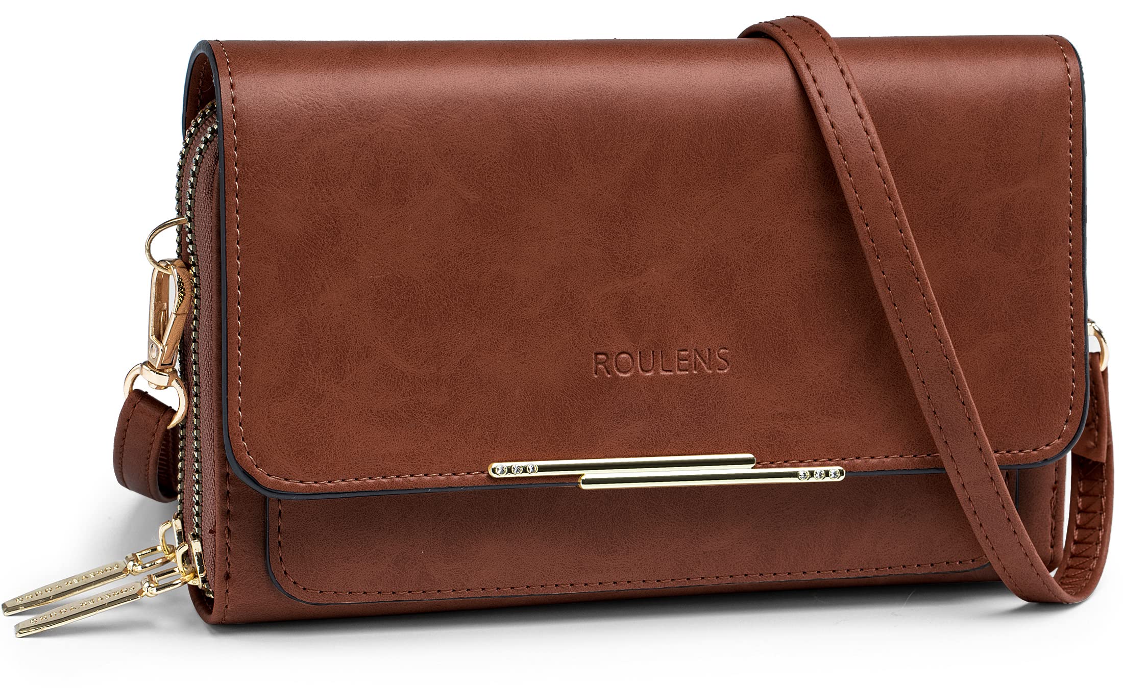 Stylish Roulens Small Crossbody Bag for Women - RFID Blocking Phone Purse with Multiple Credit Card Slots & Detachable Strap | Perfect for Travel, Shopping, and Everyday Use