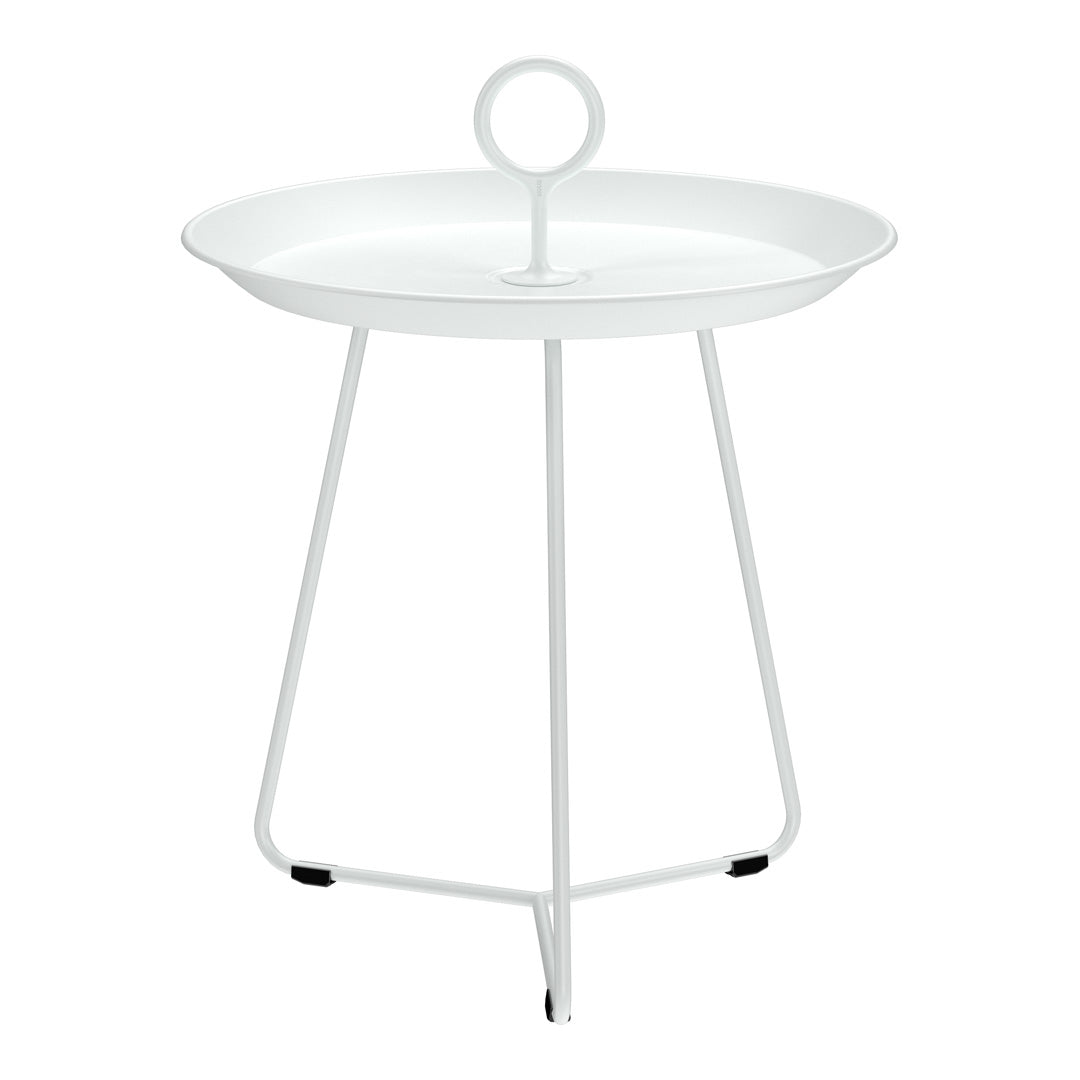 Sturdy Eyelet Outdoor Tray Table - Portable Side Table for Patio, Garden, Pool & Camping - Perfect for Drinks, Snacks & Decor
