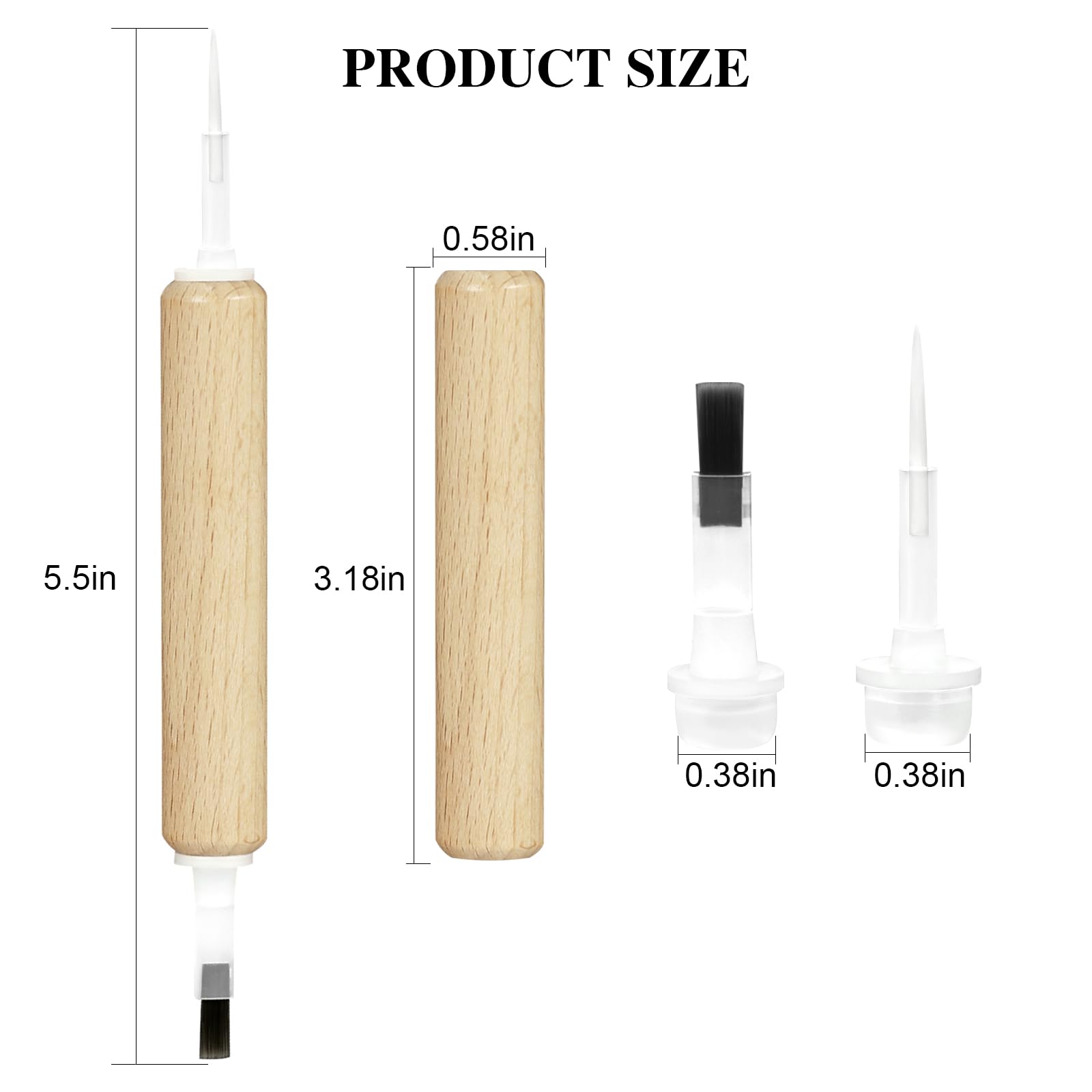 Professional Dual-Ended Nail Art Brush Kit - 25 Flat & 25 Pointed Brushes for Dip Powder, Acrylic Nails & Base Coat | DIY Manicure & Salon Use | Perfect for Nail Extensions, French Tips & Detailed Nail Designs