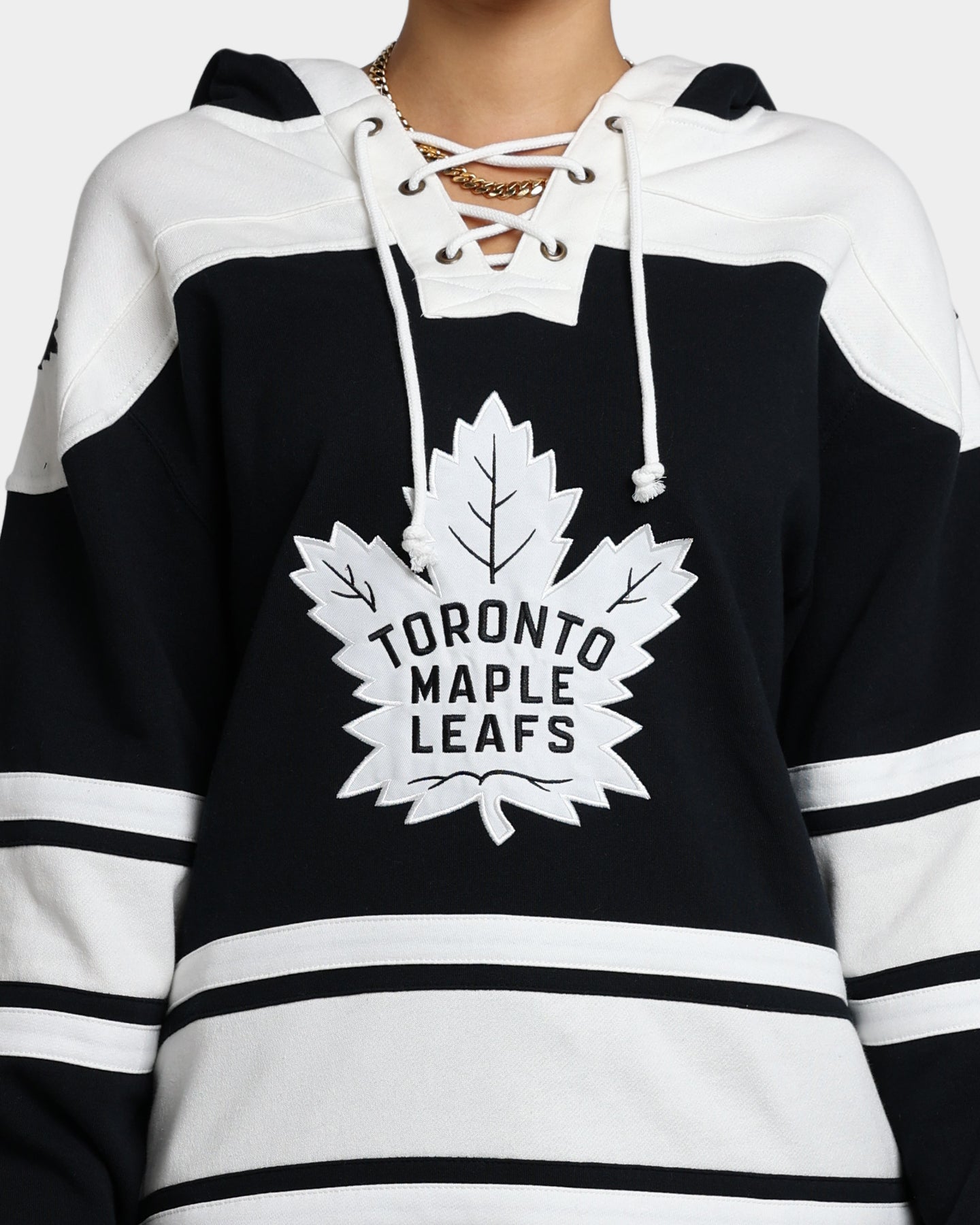 47 Brand Toronto Maple Leafs Superior Lacer Hoodie - Men's NHL Hockey Pullover Sweatshirt (Jet Black) - Perfect for Game Day, Casual Wear & Sports Fan Apparel