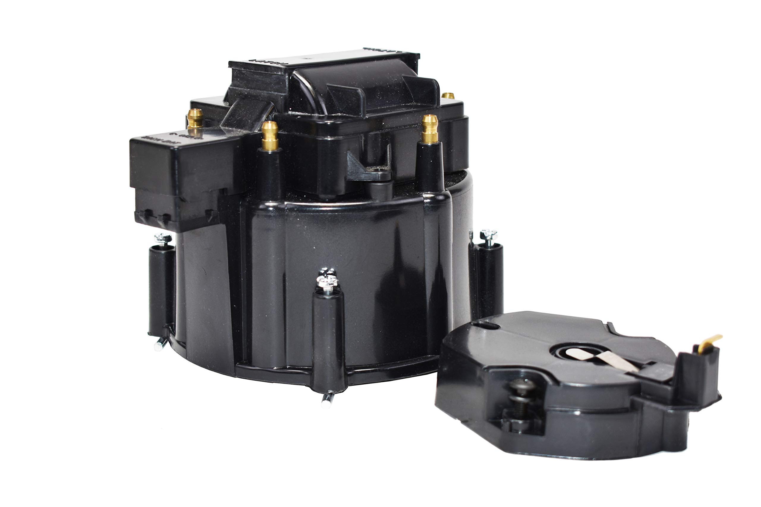 High-Performance HEI Distributor 6-Cylinder Tune-Up Kit with 65k Volt Ignition Coil (Black) - Compatible with GM, Chevy, Ford - Perfect for Engine Restoration & Classic Car Upgrades