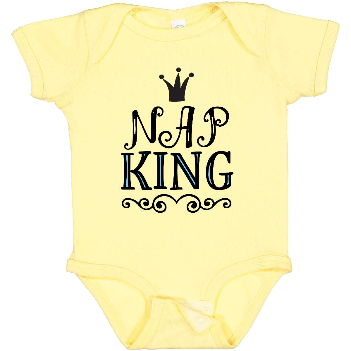 Inktastic Nap King Baby Boy Short Sleeve Bodysuit - Soft Cotton Onesie for Newborns & Infants - Perfect for Playtime, Naptime & Everyday Wear