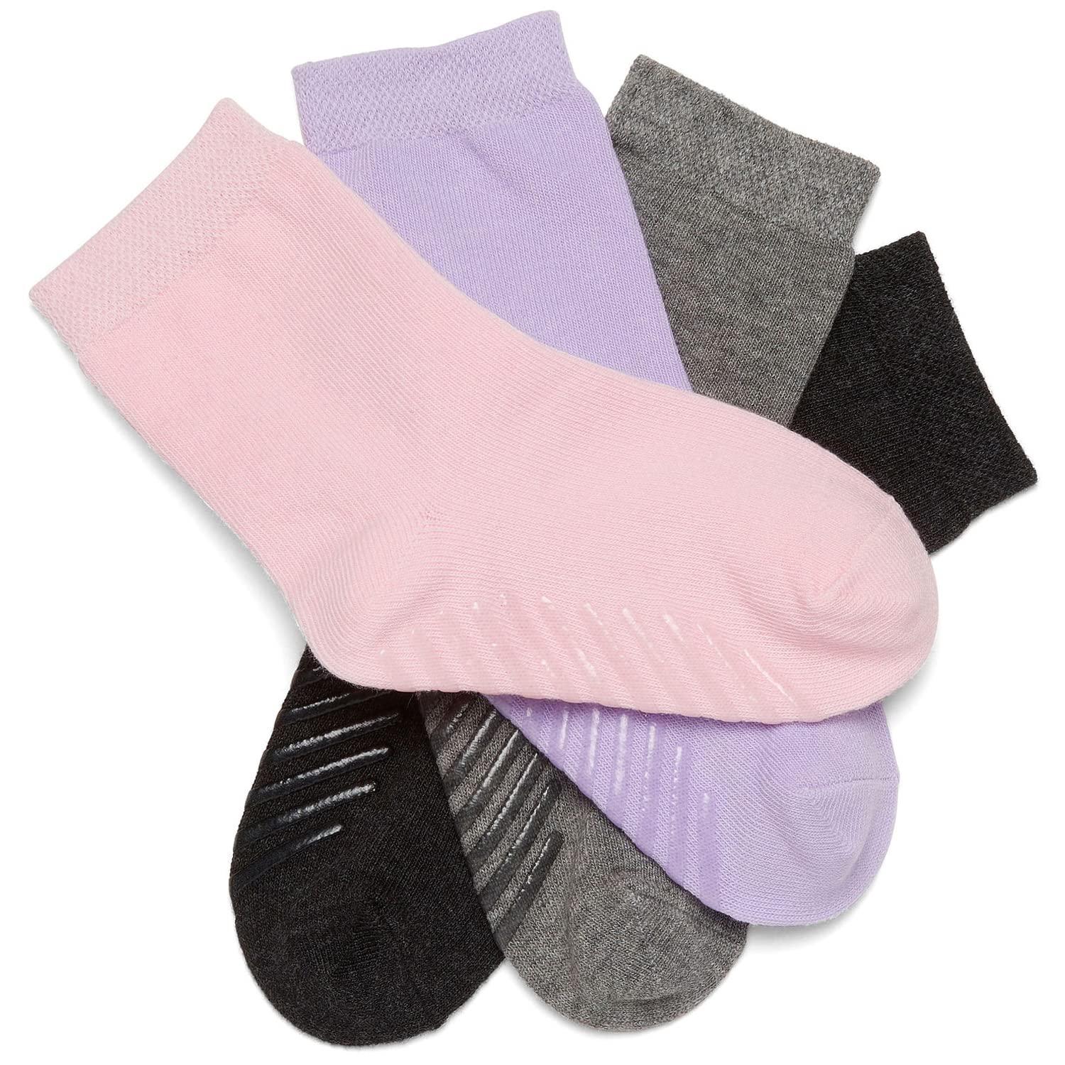 Gripjoy Non-Slip Toddler Socks with Grippers - 4 Pairs of Anti-Skid Baby Socks for Boys & Girls - Perfect for Playtime, Daycare & Learning to Walk