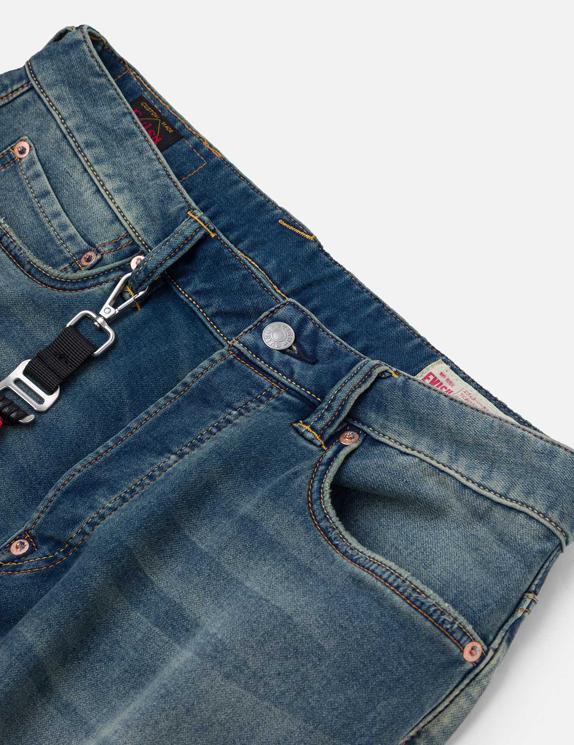 Handwoven Seagull Embroidery Lanyard Relaxed Straight Fit Jeans #2030 - Perfect for Casual Wear, Outdoor Activities & Everyday Fashion