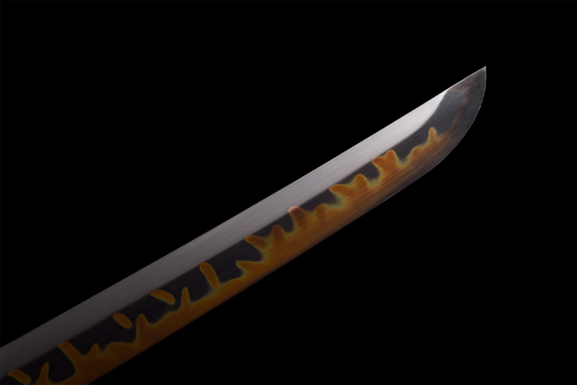 Demon Slayer Anime Cosplay Katana - Handmade T10 Steel Clay Tempered Sword with Hamon, Authentic Japanese Samurai Sword for Collection, Display & Cosplay Events