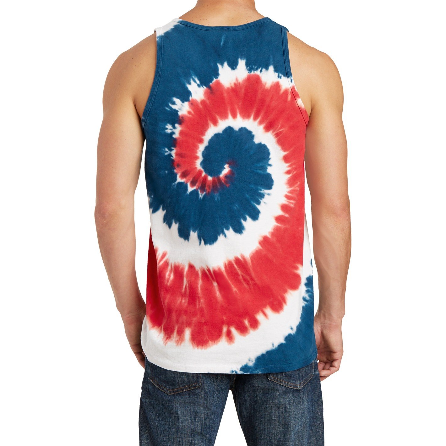 **Mafoose Men's Cotton Tie-Dye Tank Top - Breathable Sleeveless Shirt for Gym, Workout & Fitness - Multi-Color Athletic Wear for Running, Yoga & Summer Outfits**