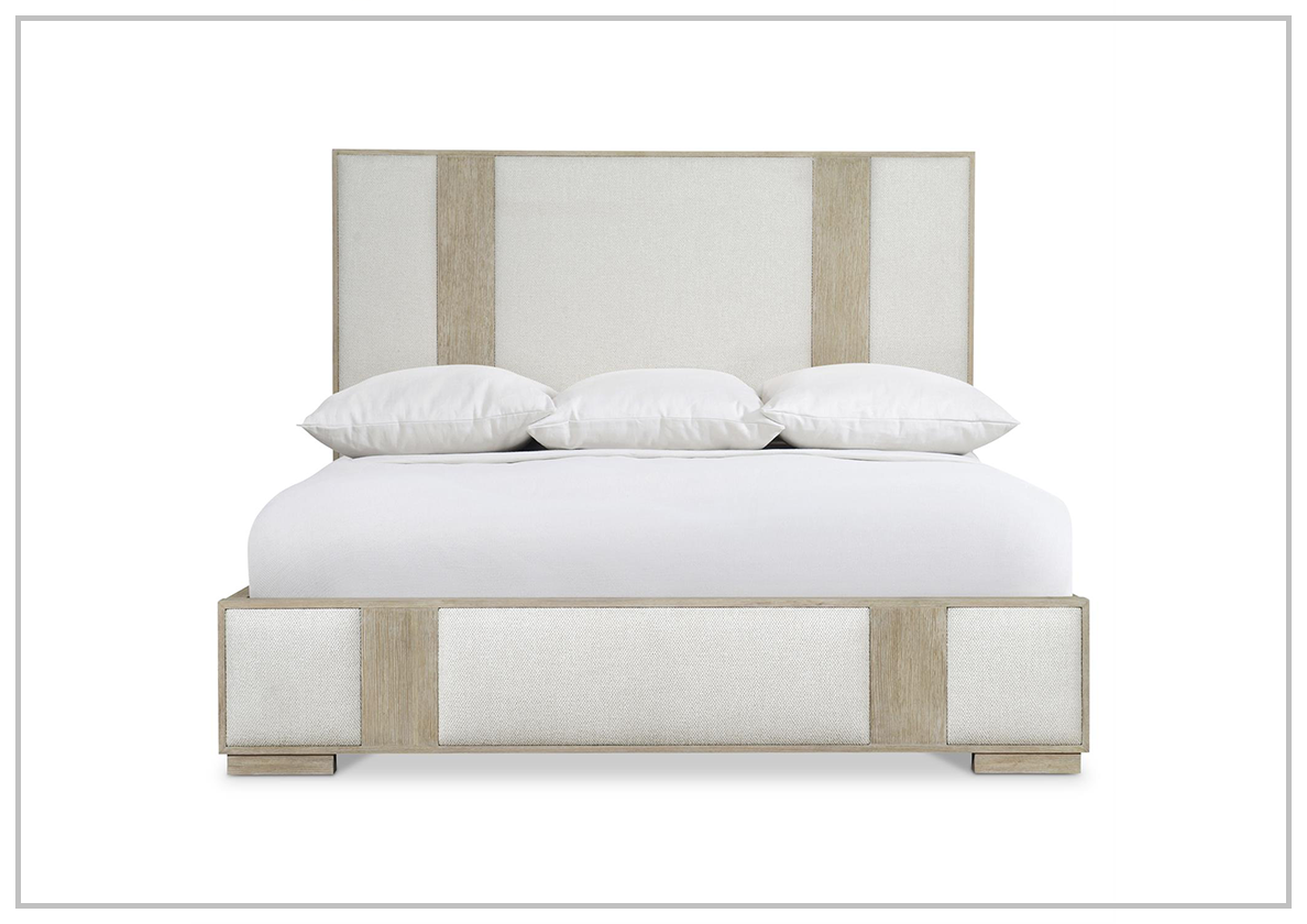 Bernhardt Solaria King & Queen Panel Bed - Modern Wood Bed Frame with Upholstered Headboard - Perfect for Master Bedroom & Guest Room Decor