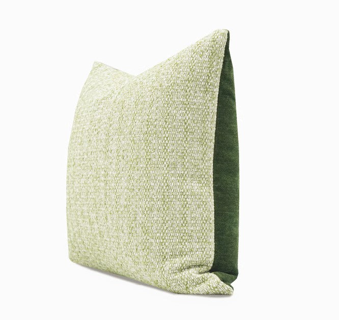 Modern Green & White Square Throw Pillows for Couch - Large Decorative Sofa Pillows for Living Room Interior Design - Perfect for Home Decor, Lounge & Cozy Spaces