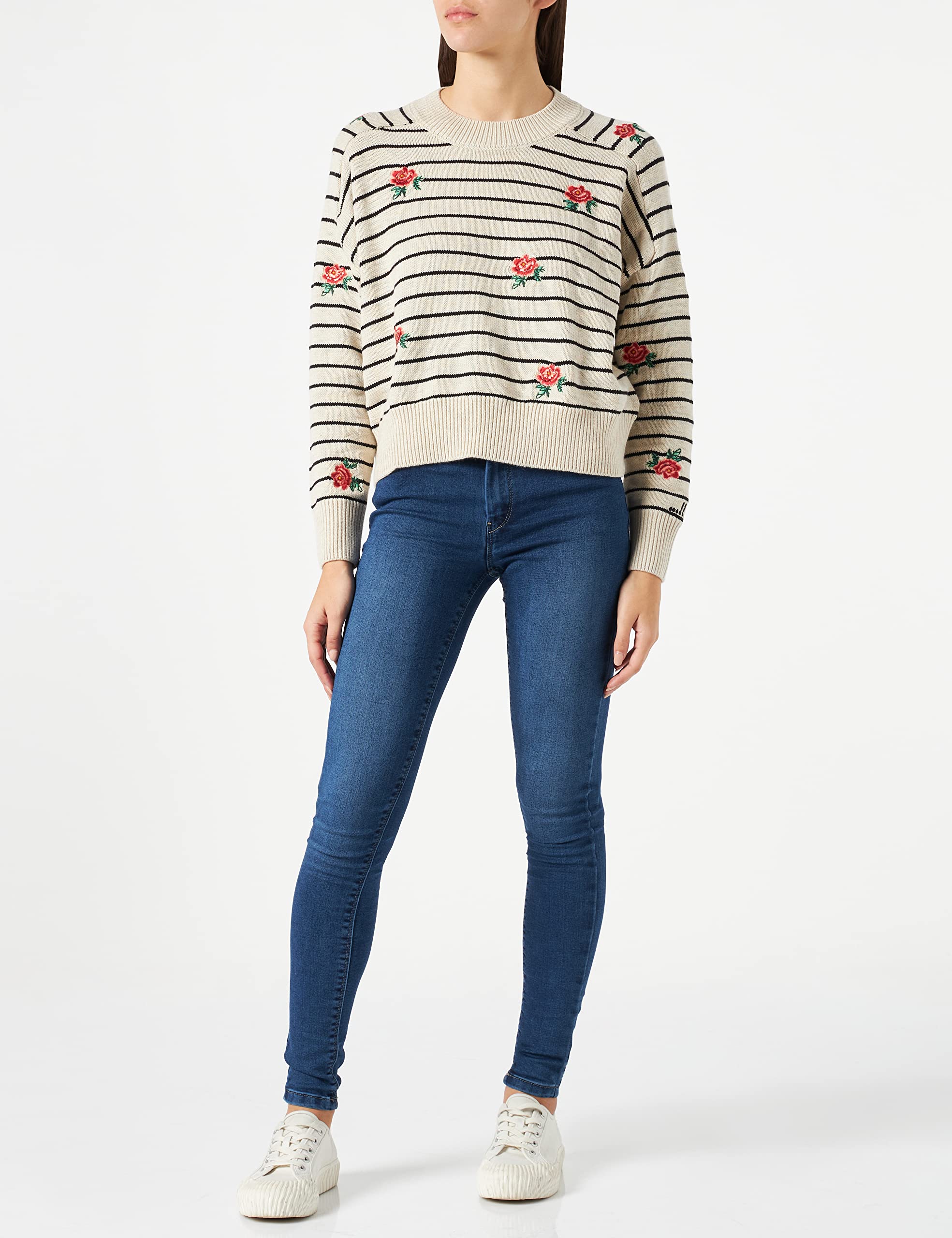 Desigual Women's Pullover Sweater - Soft Knit Long Sleeve Casual Tops for Fall & Winter | Cozy Office Wear, Weekend Outfits, and Layering Essentials