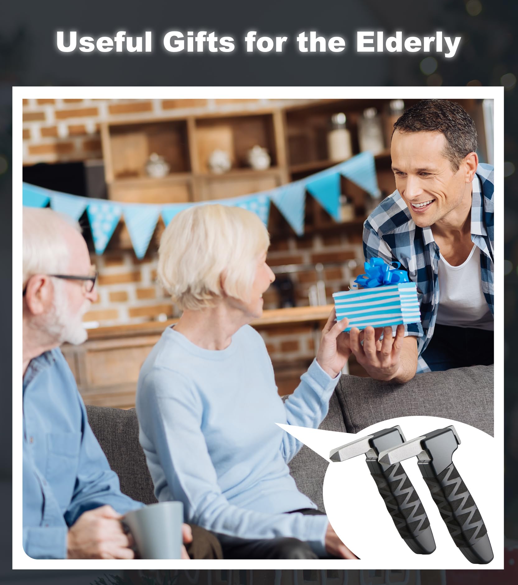2 Pack Car Handle Assist for Seniors - Portable Vehicle Support Handle & Auto Cane - Ergonomic Car Door Handle Aid for Elderly & Disabled - Easy Exit & Entry Assistance (Black) - Perfect for Daily Commuting & Road Trips