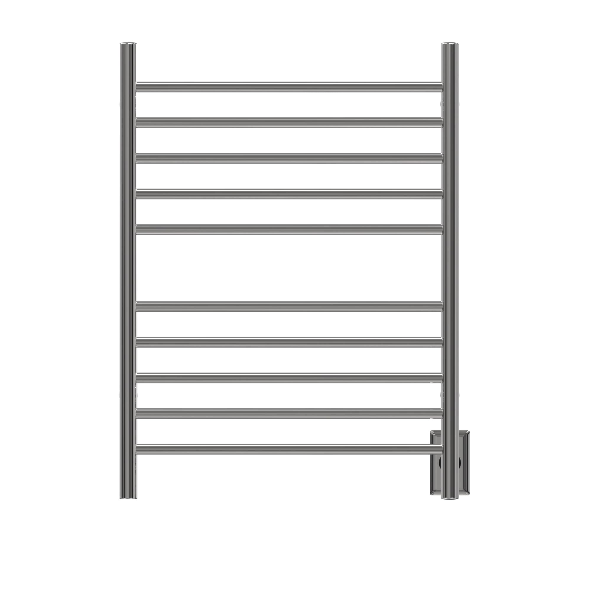 Amba RWH-SP 10 Bar Radiant Hardwired & Plug-in Towel Warmer Heater - Polished Stainless Steel for Bathroom, Spa & Luxury Home Use