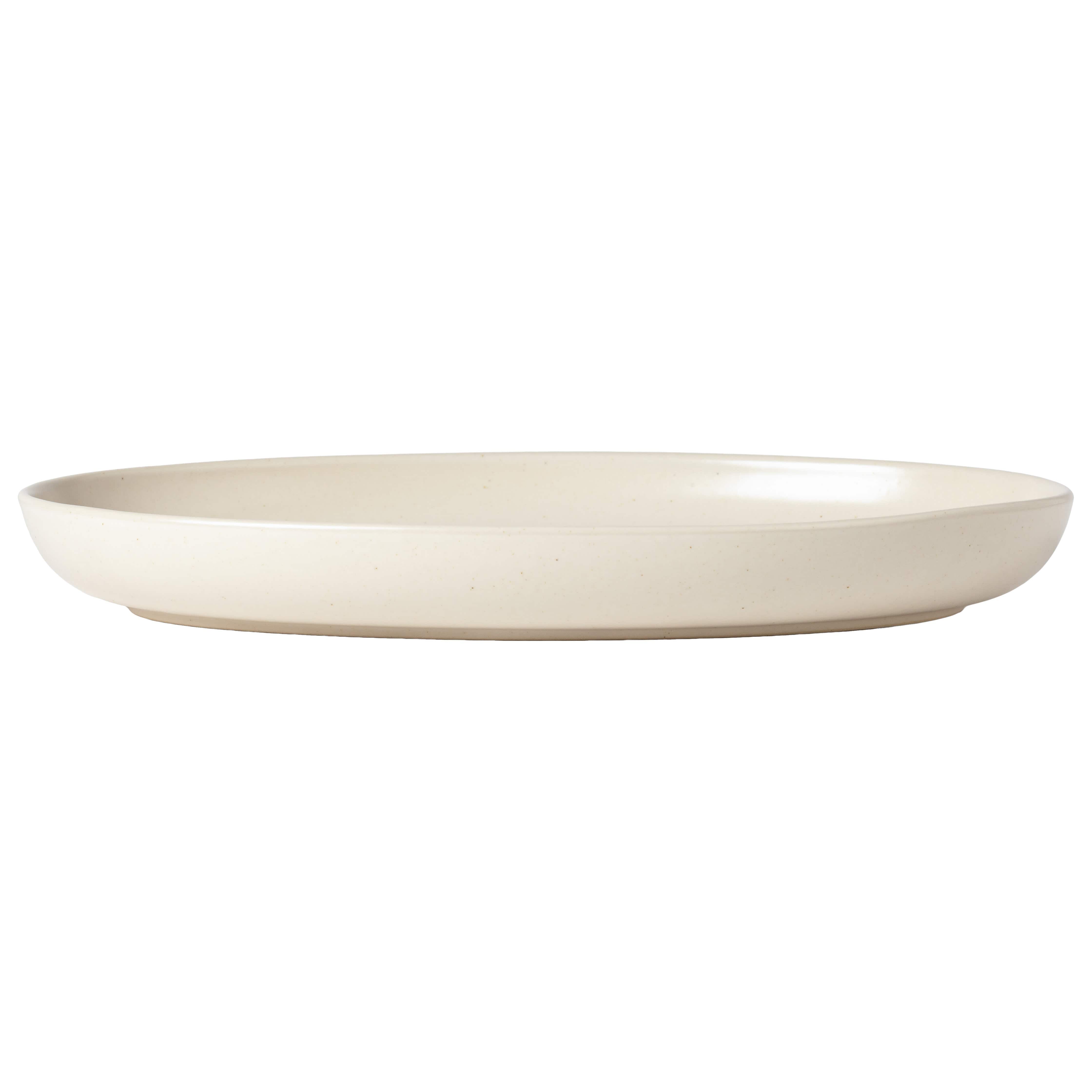 Casafina Pacifica 13-Inch Oval Serving Platter in Vanilla - Perfect for Dinner Parties, Holiday Entertaining & Elegant Table Settings