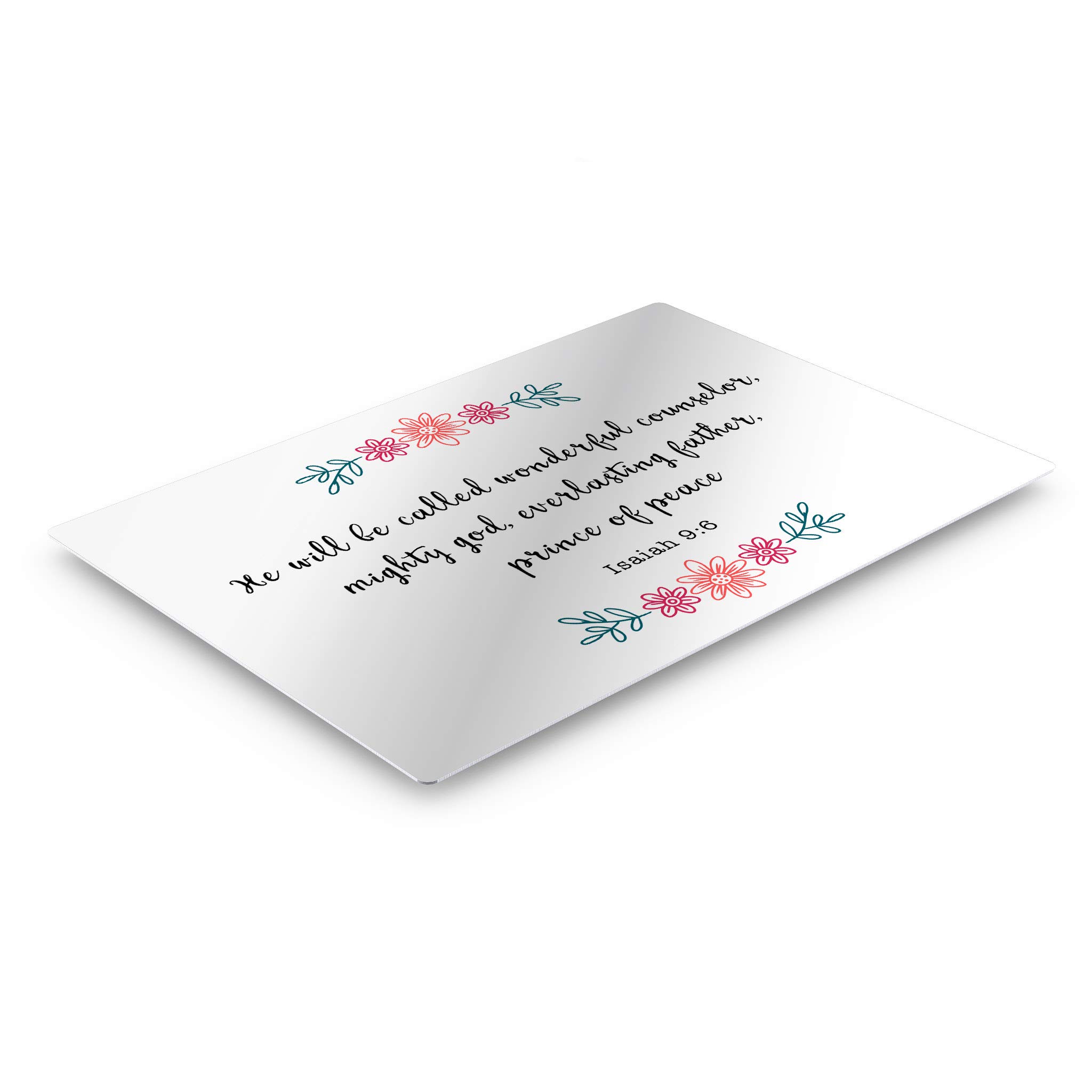 Smile Art Design Isaiah 9:6 Scripture Wall Art - Christian Metal Print Bible Verse Decor with 'Wonderful Counselor, Mighty God' Quote - Ready to Hang 24x36 - Perfect for Home, Church & Office Inspiration
