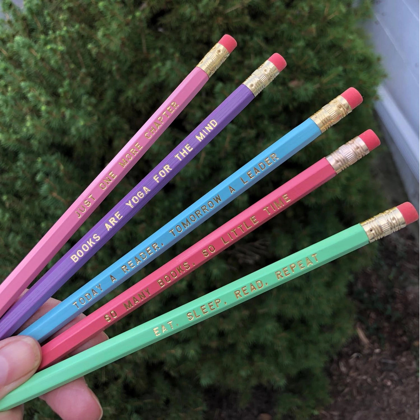 Book Lover Pencil Set - 12 Premium Pencils with Inspirational Quotes for Readers, Writers & Students - Perfect for Reading, Journaling & Note Taking