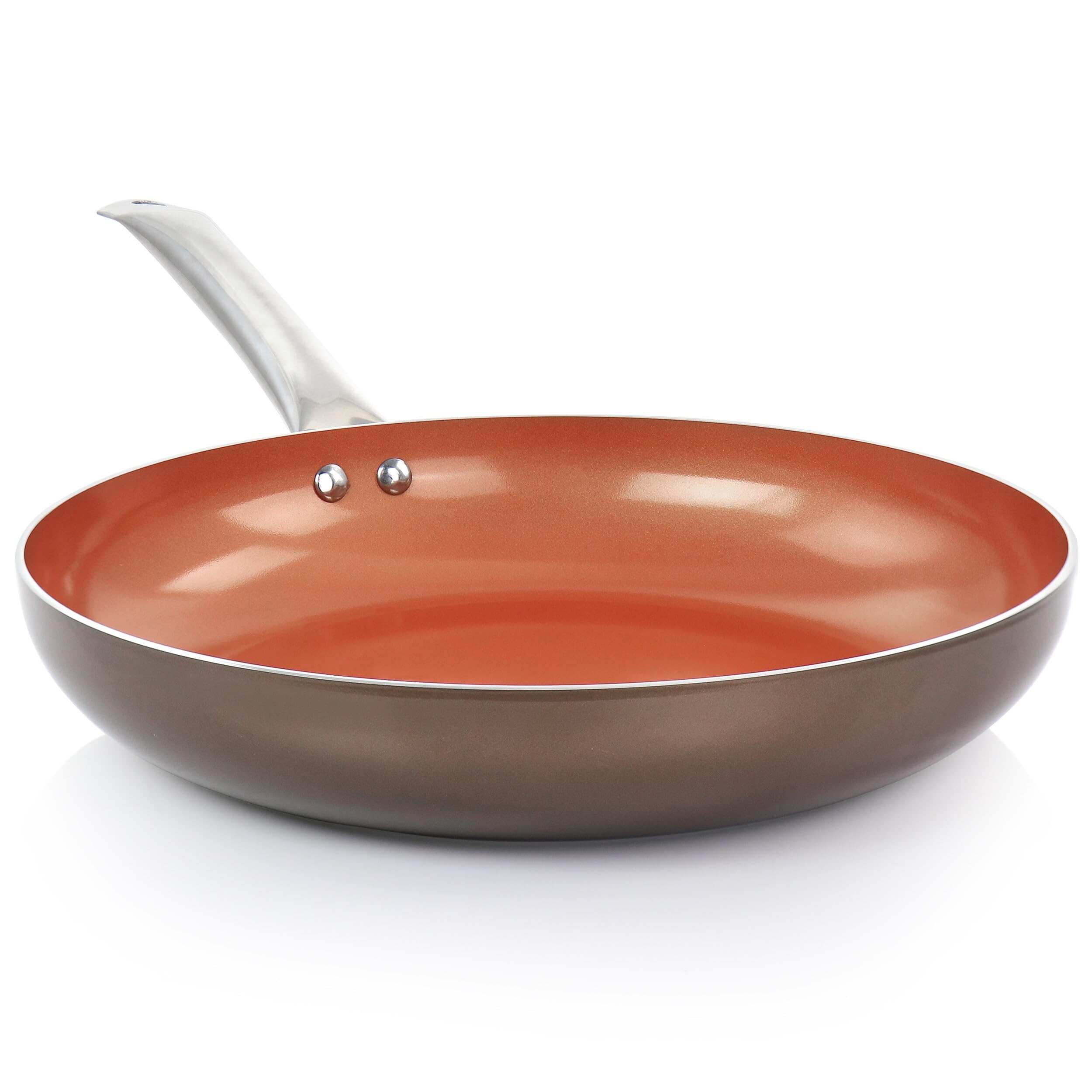 Premium Gibson Home Copper Cookware Set - Nonstick Kitchen Pots & Pans for Sauteing, Frying & Cooking - Ideal for Gas, Electric & Induction Stovetops