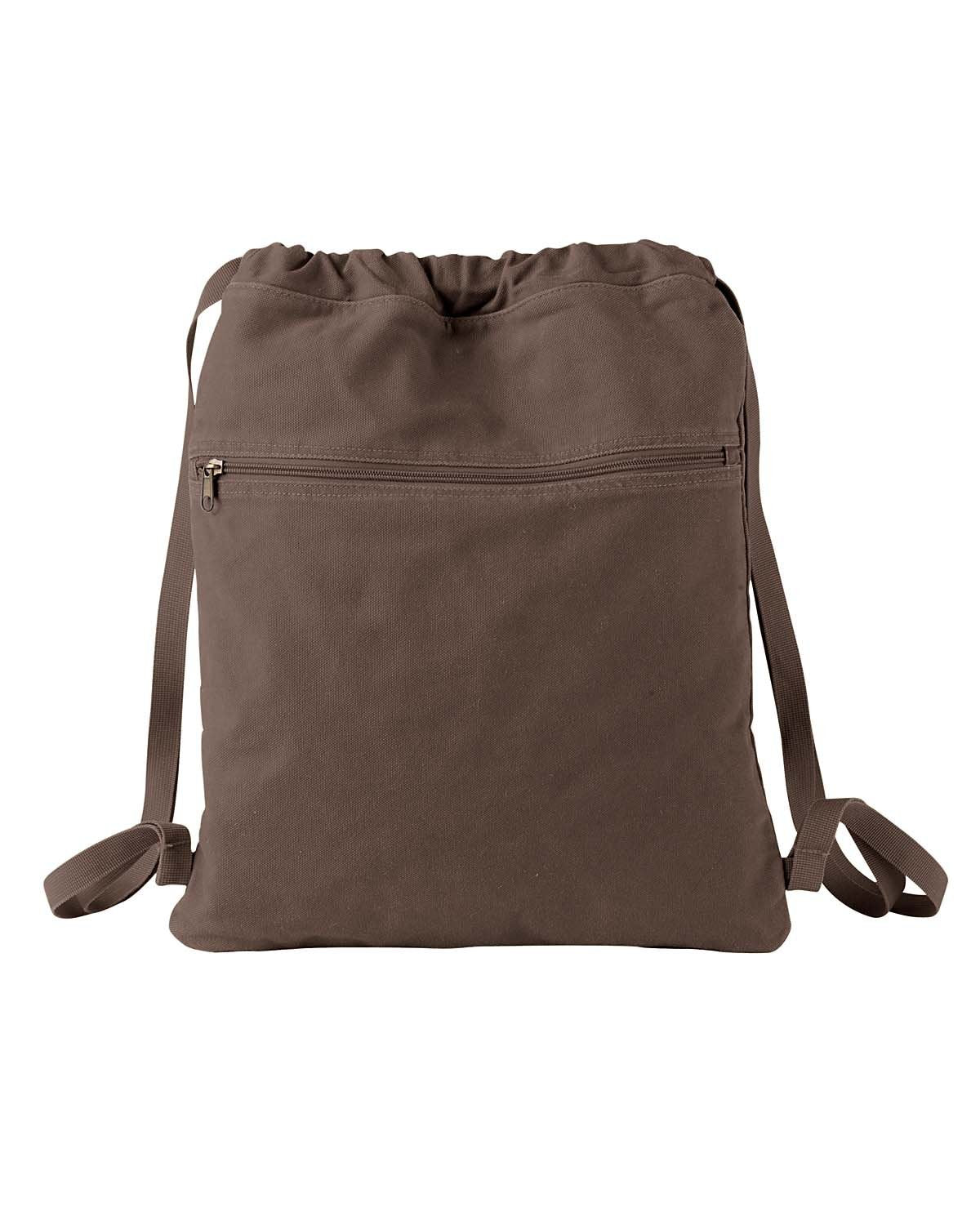 Authentic Pigment 1901 Pigment Dyed Canvas Cinch Sack - Vintage Style Drawstring Backpack for Men & Women, Durable School Gym Bag, Perfect for Hiking, Travel and Everyday Use