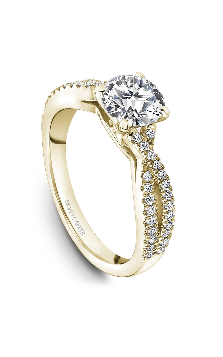 Noam Carver B514 01YA Bridal Engagement Ring - Elegant Solitaire Diamond Ring for Women, Perfect for Proposals, Weddings & Anniversaries | 14K White Gold, Round Cut, Size 4-10