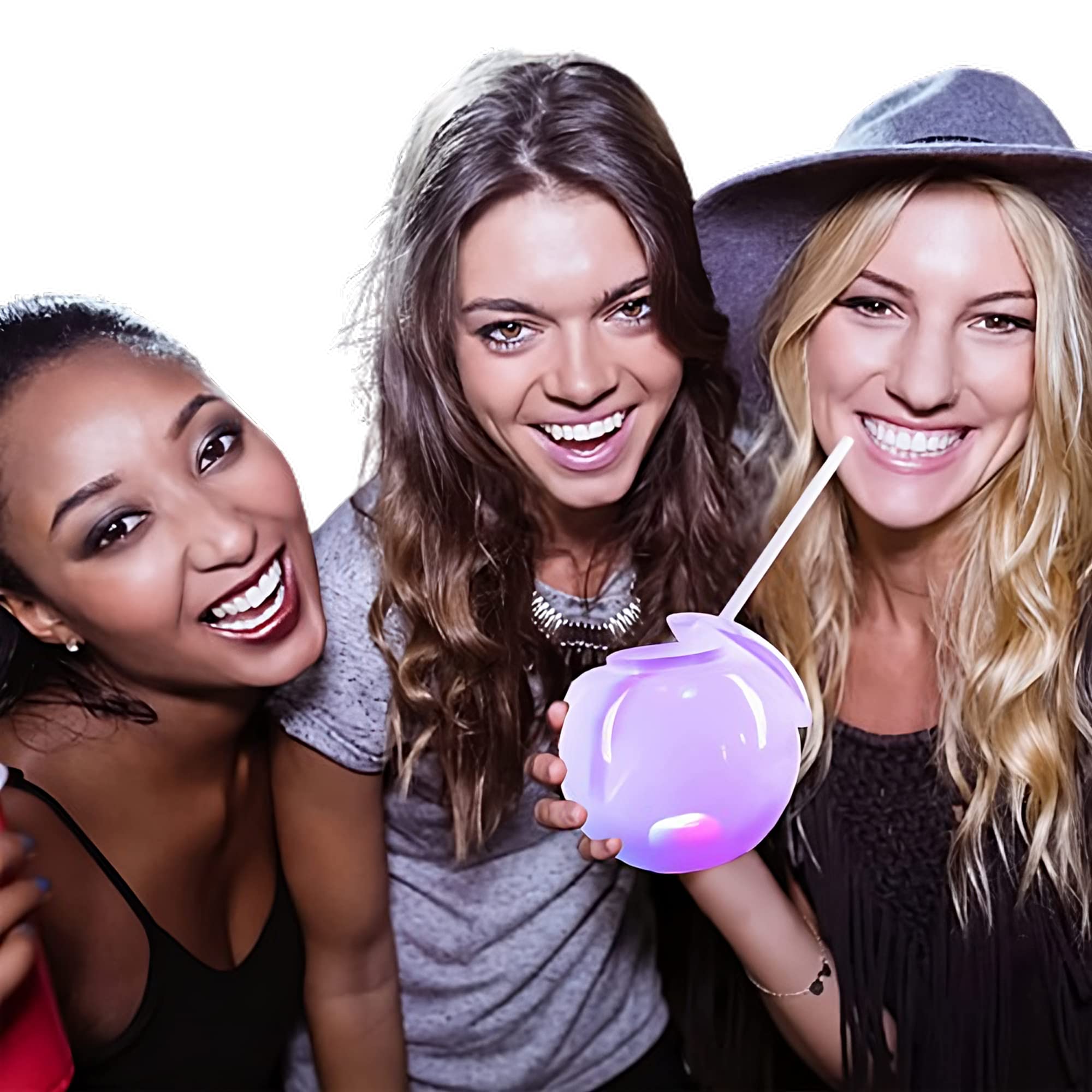 Blinkee Light Up Frosted Mood Multicolored Glow Ball Tumbler Cup - 20oz Acrylic Party Cup with LED Lights | Perfect for Birthday Parties, Nightclubs, Raves & Outdoor Events