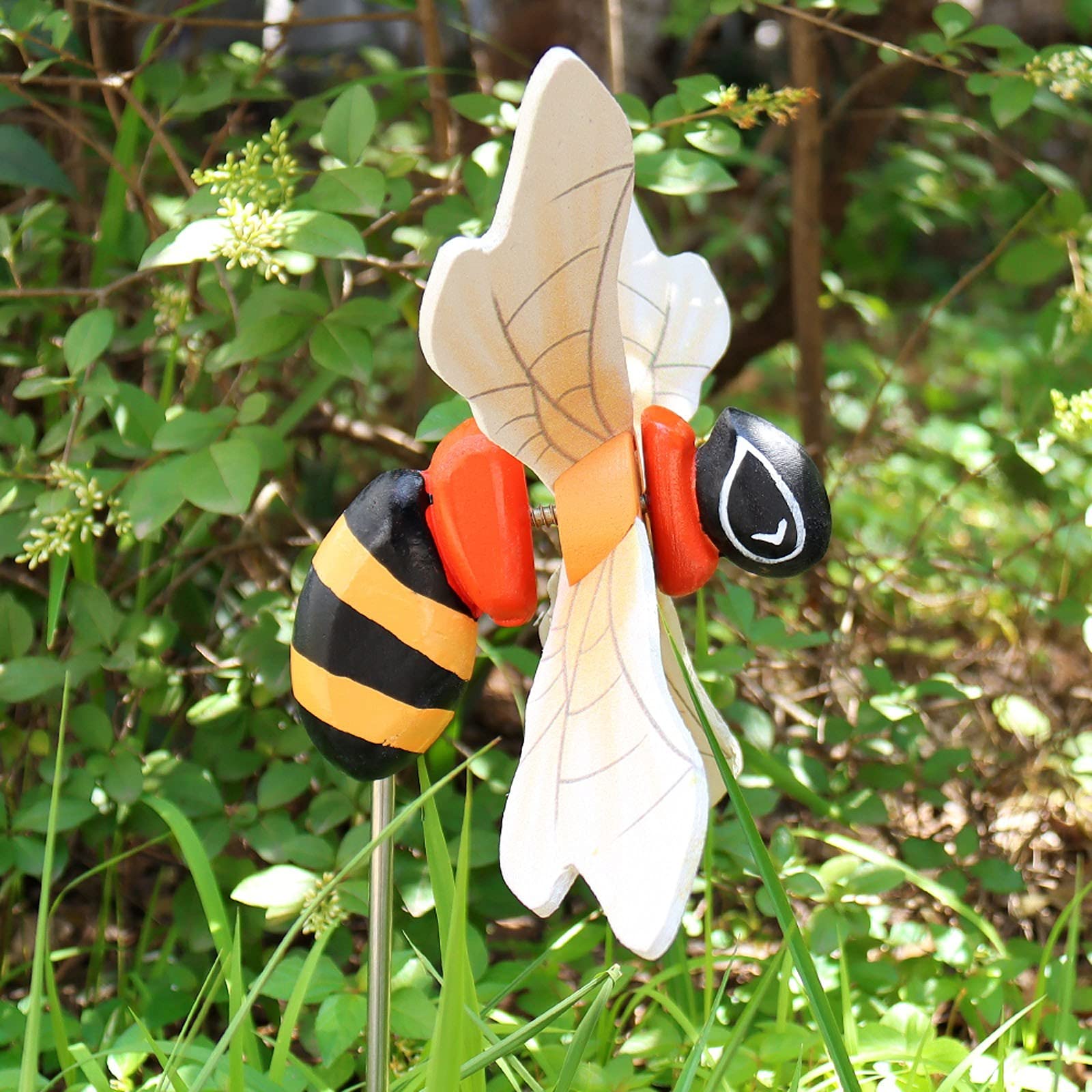 OrchidAmor Wooden Whirligig Series - Handcrafted Bird Windmill Spinner for Garden, Lawn & Patio Decor | Outdoor Wind Spinner Art with Flying Bird Design | Perfect for Backyard, Yard & Outdoor Spaces Decoration