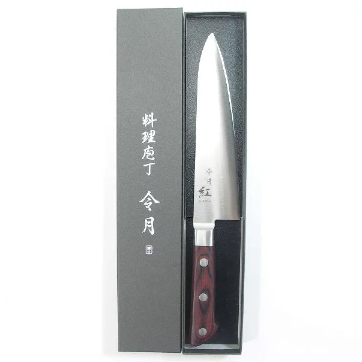 Premium Fuji Kurenai Gyuto Knife 180mm - Japanese Molybdenum Vanadium Steel Chef Knife for Professional Cooking & Sushi Preparation