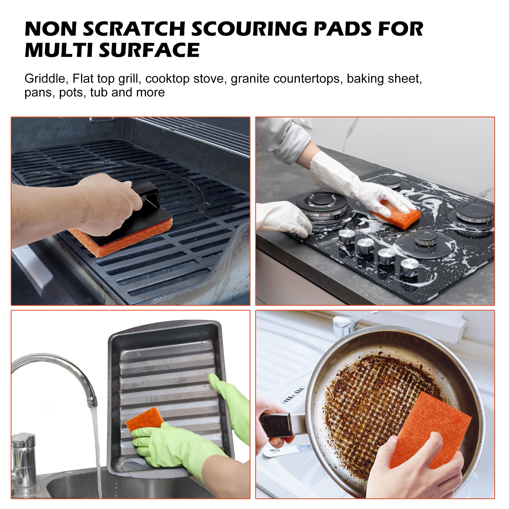 Blackstone Griddle Cleaning Kit - 16-Piece Grill Tools for Hot/Cold Surfaces | Perfect for Outdoor Cooking & BBQ Maintenance