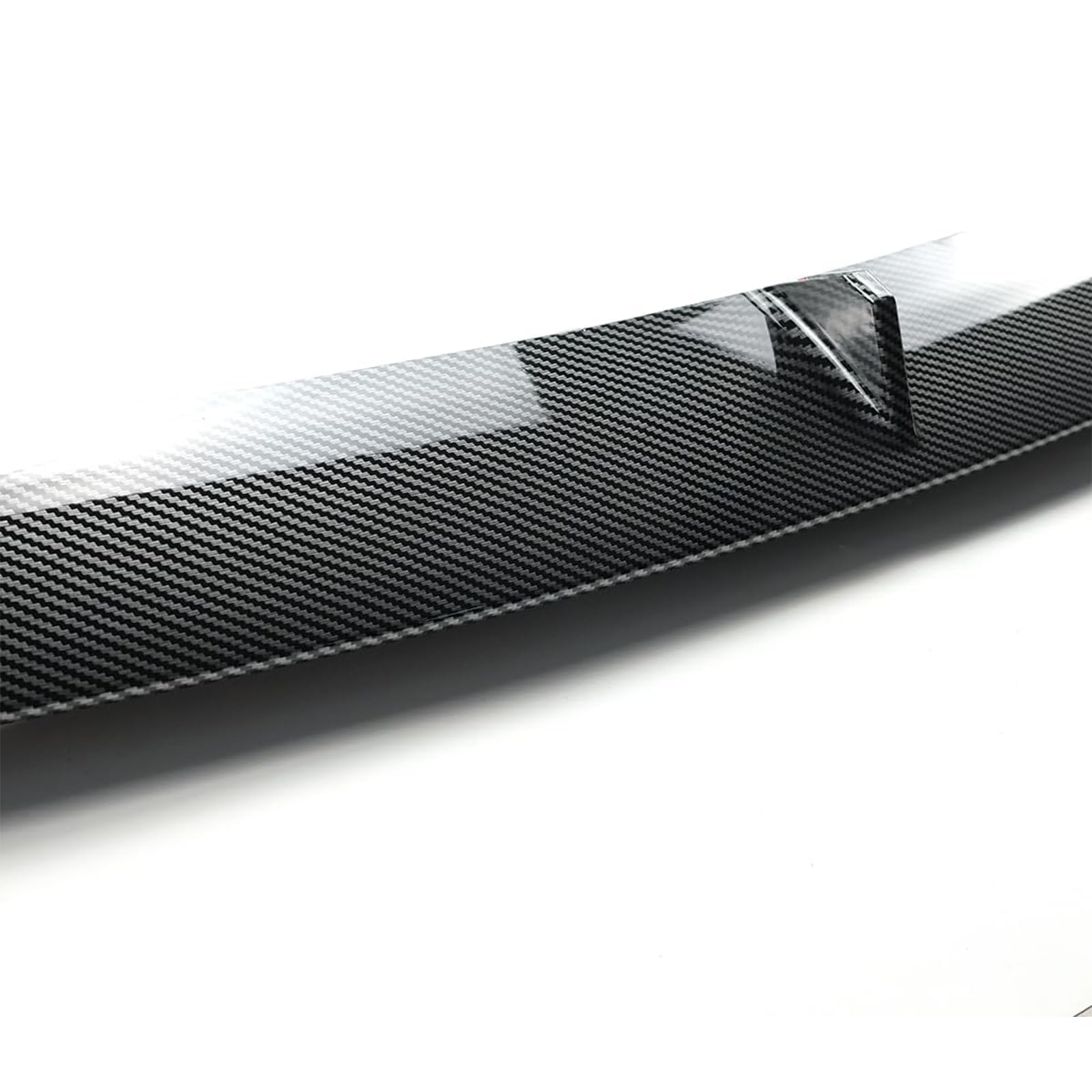 Carbon Fiber Print V-Style Front Bumper Lip Splitter Spoiler for Tesla Model Y 2017-2023 - 3-Piece Set - Enhances Aerodynamics & Sporty Look for Street Racing & Car Shows