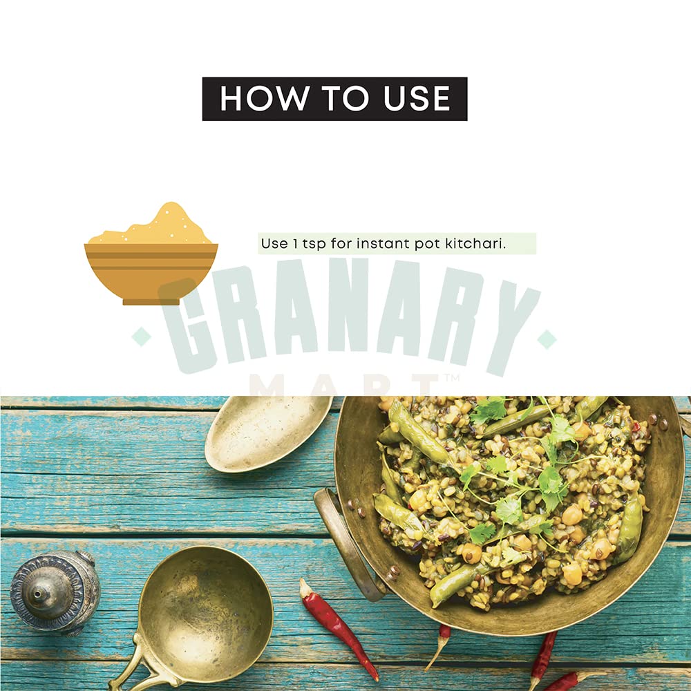 Granary Mart Natural Kitchari Spice Mix - Premium Gourmet Tea & Golden Milk Blend | Gluten-Free, Healthy Superfood for Lattes, Smoothies & Cooking | 33 lbs Bulk Bag for Restaurants & Cafes | Perfect for Ayurvedic Recipes, Wellness Drinks & Meal Prep