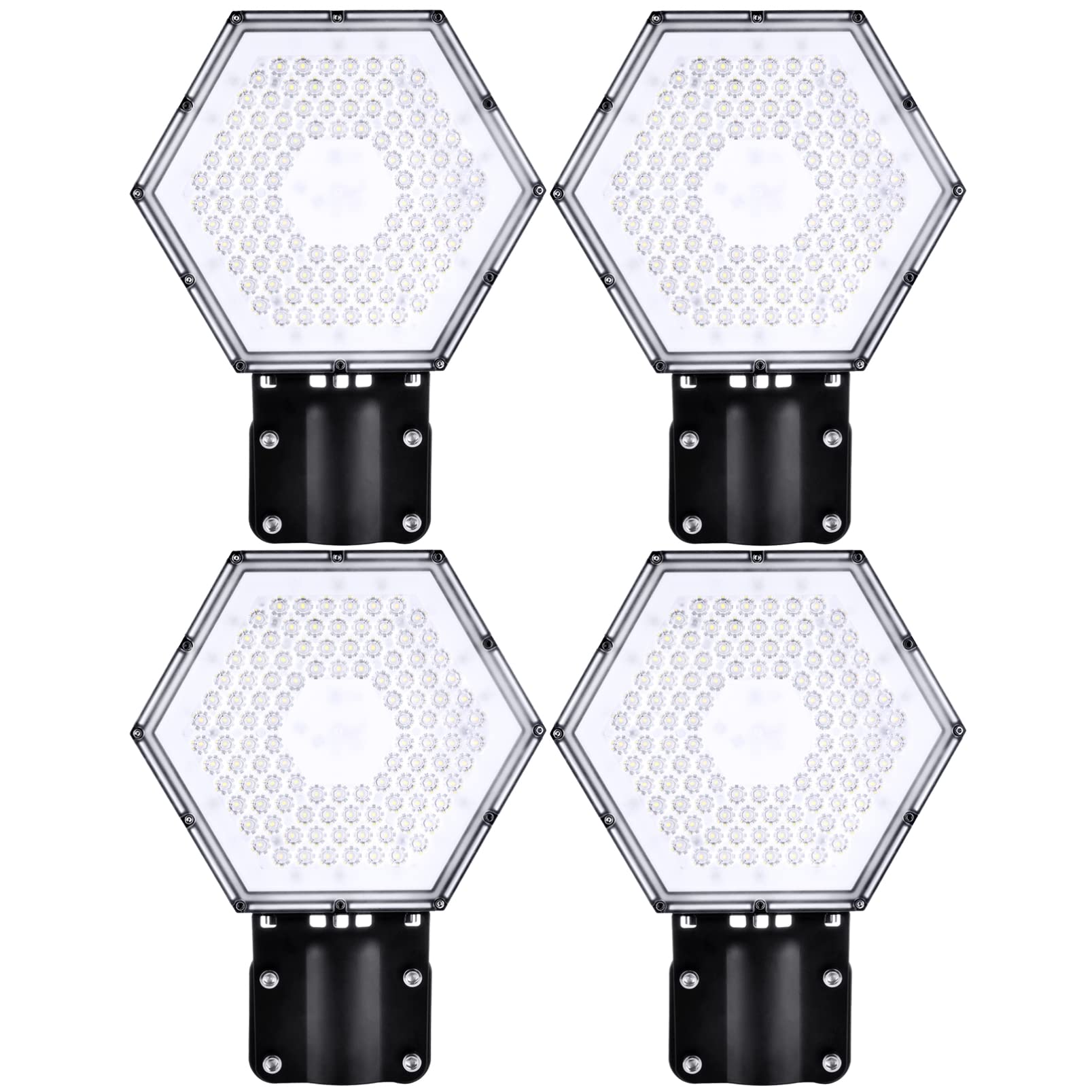 100W LED Parking Lot Lights 10000LM 6500K - IP65 Waterproof Commercial LED Street Lighting for Outdoor Areas, Garages, Warehouses, Pathways & Courts (4 Pack) - Bright Security Lighting Solution for Enhanced Visibility & Safety