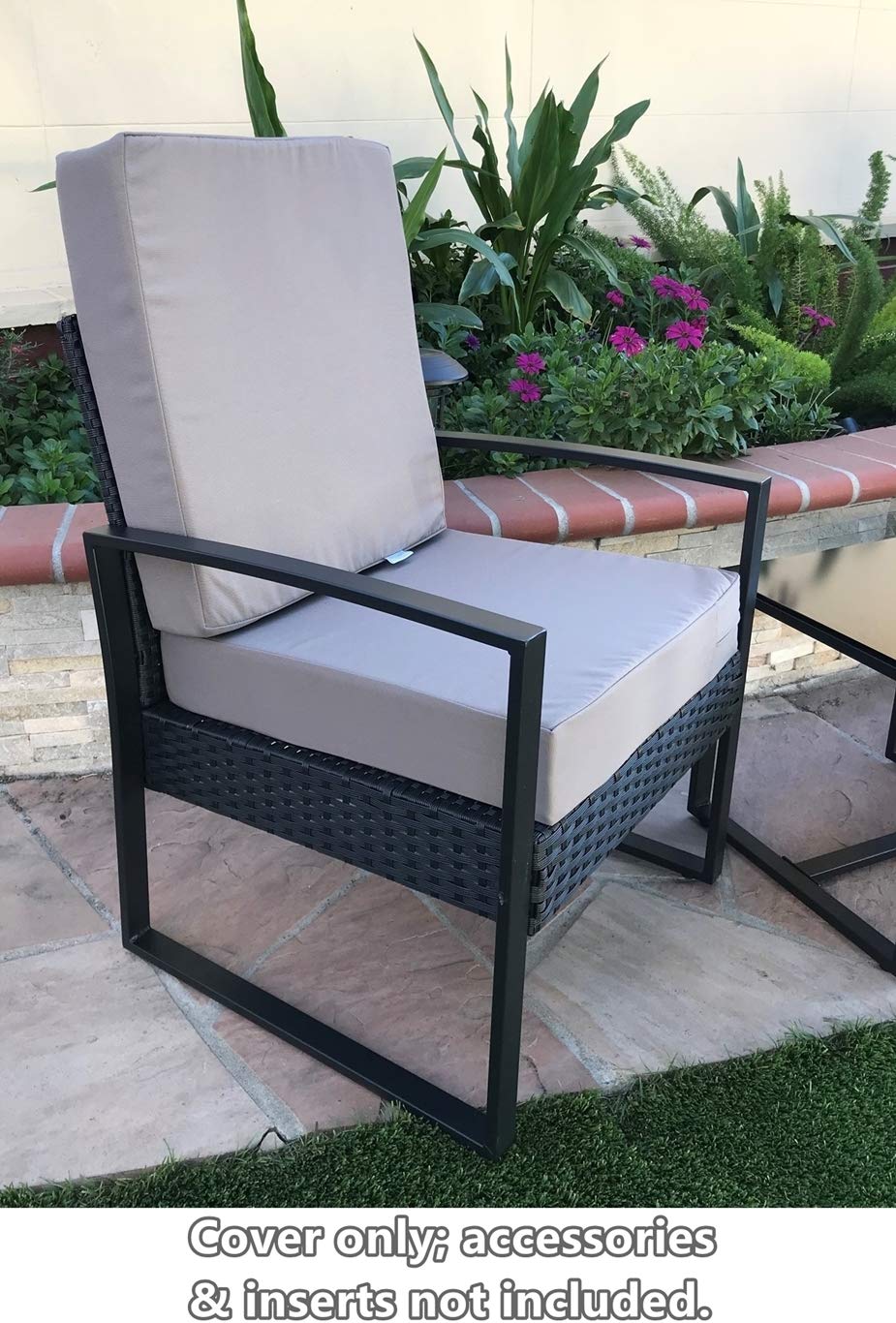 Timeless Taupe Outdoor Waterproof Patio Chair Cushion Covers (24