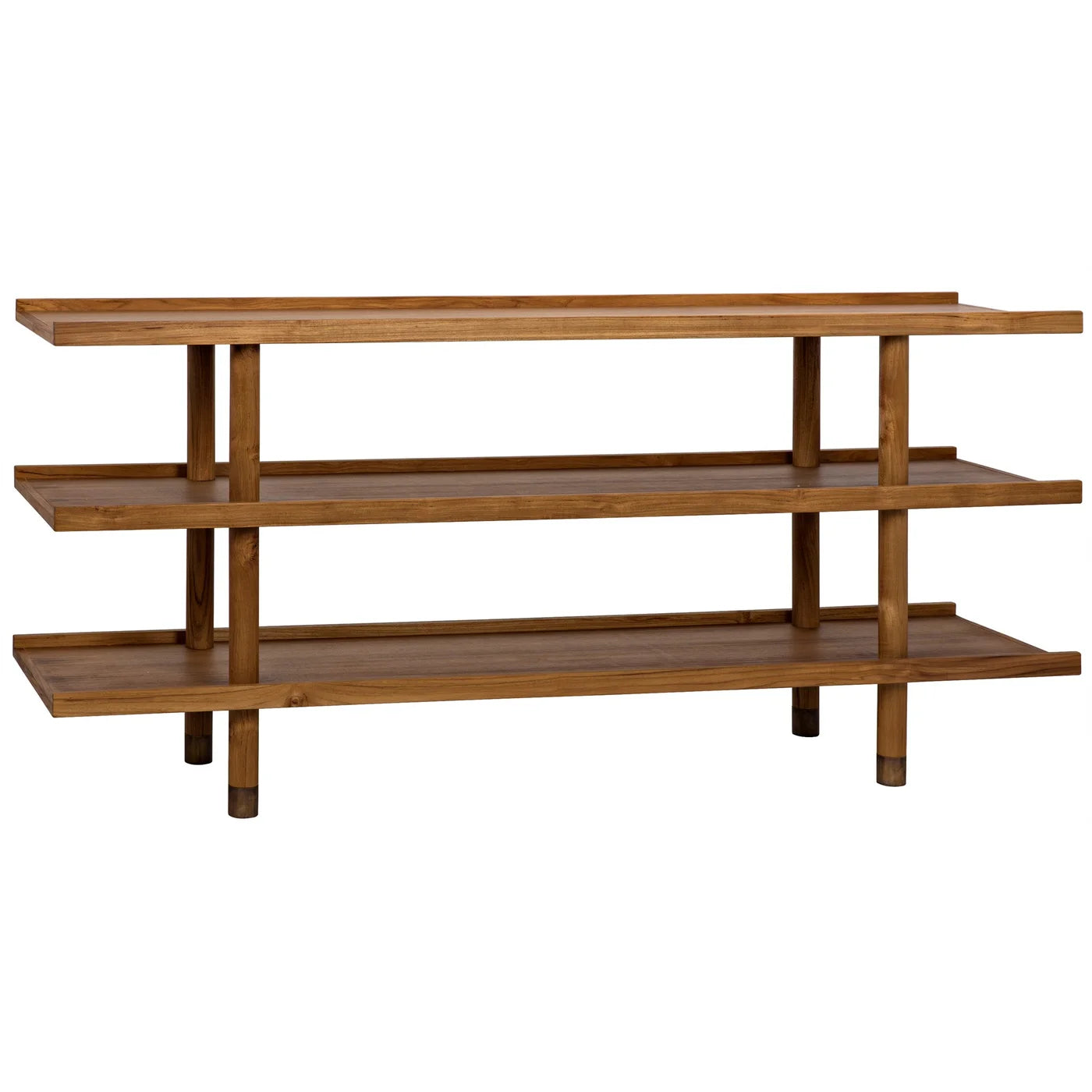 Solid Teak Wood Console Table - Mid-Century Modern Entryway Furniture for Living Room, Hallway & Foyer Decor