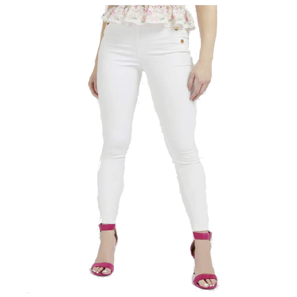 Guess Women's Ultra Curve High Rise Button Front Jeans - Stretchy Skinny Denim Pants for Casual Wear & Night Out