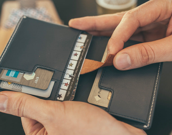 Bellroy Slim Sleeve Wallet - Ultra Thin Minimalist RFID Blocking Leather Wallet for Men - Perfect for Everyday Carry, Travel & Business Use