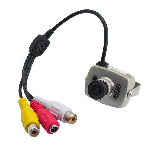 Mini Wired CCTV Security Camera with Color Night Vision & Adjustable Lens - BW CCTV Cameras for Home/Office Surveillance, Indoor Monitoring & Hidden Video Recording