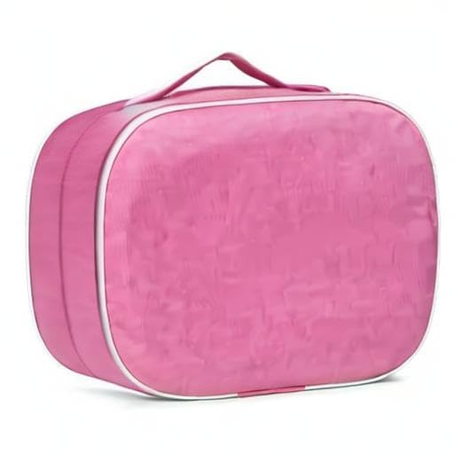 Supreme Quality 3-Piece Cosmetic Box Set - Vanity Box, Makeup Organizer & Travel Pouch (Pink) | Perfect for Travel, Home Storage & Makeup Organization