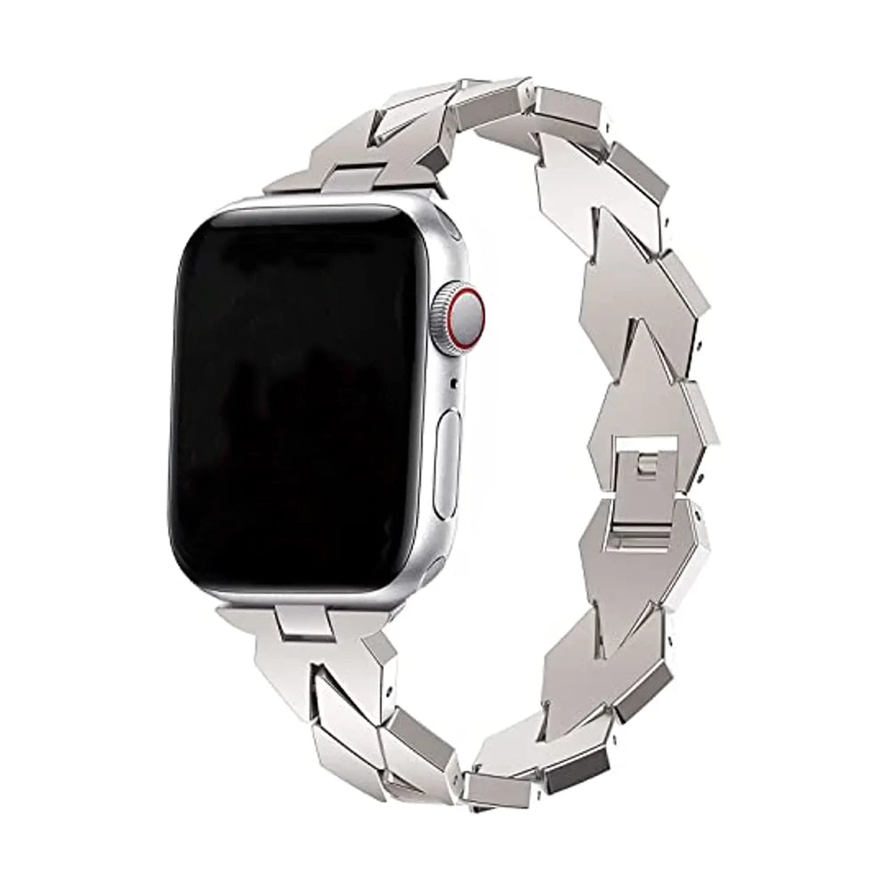 RadiantGem Stainless Steel Women's Watch Band - Elegant & Durable Replacement Strap for Apple Watch, Fitbit & Smartwatches - Perfect for Work, Gym & Everyday Wear