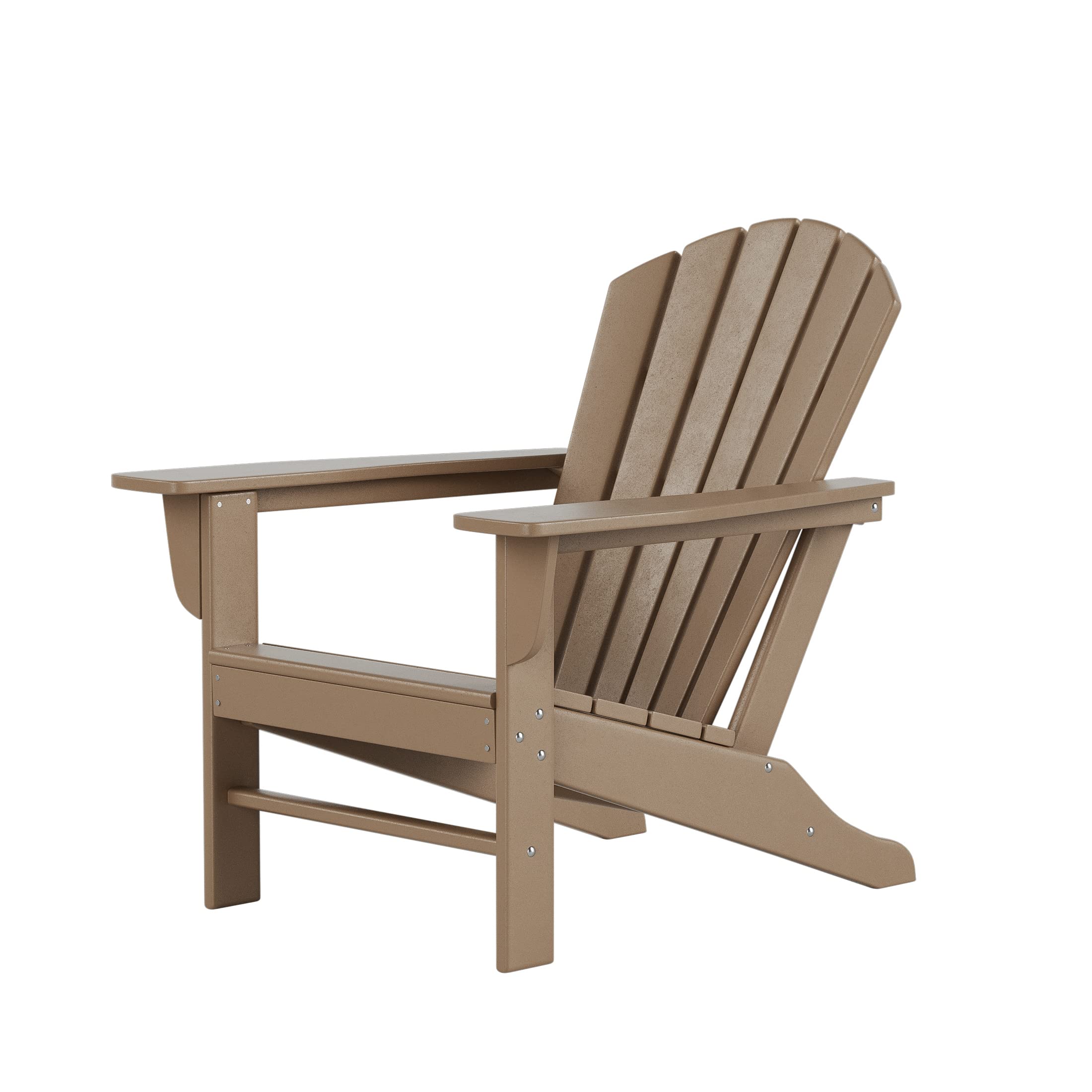 Premium HDPE Outdoor Adirondack Chair with Round Side Table - All-Weather & UV Resistant Patio Furniture Set for Backyard, Garden, Balcony, Porch - Perfect for Relaxing, Sunbathing, and Outdoor Entertaining