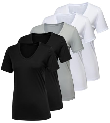 5 Pack Black, Black, White, White, Light Grey