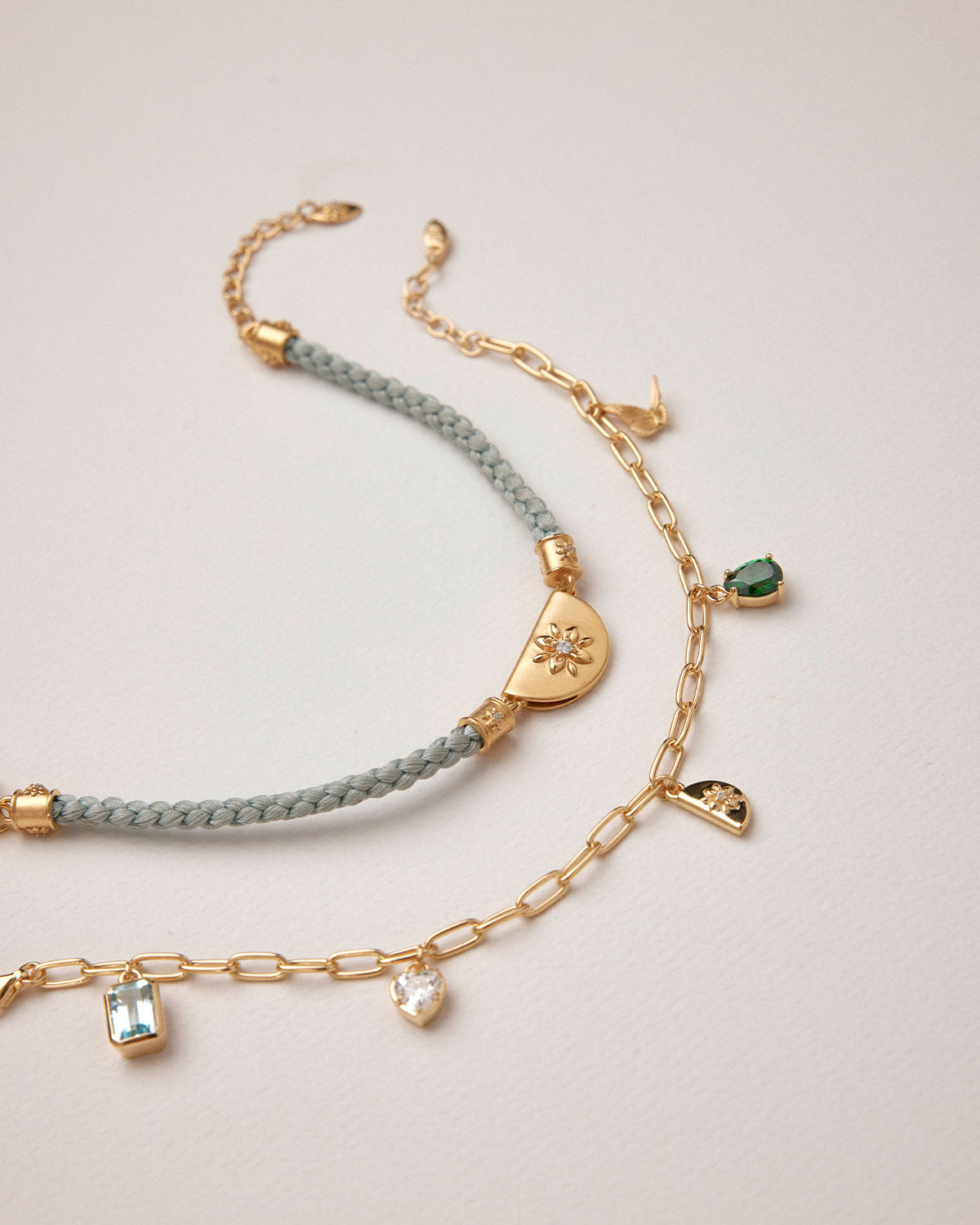 18K Gold Vermeil Lotus Blue Silk Cord Bracelet - Elegant Adjustable Bangle for Women, Perfect for Gifts, Weddings & Everyday Wear
