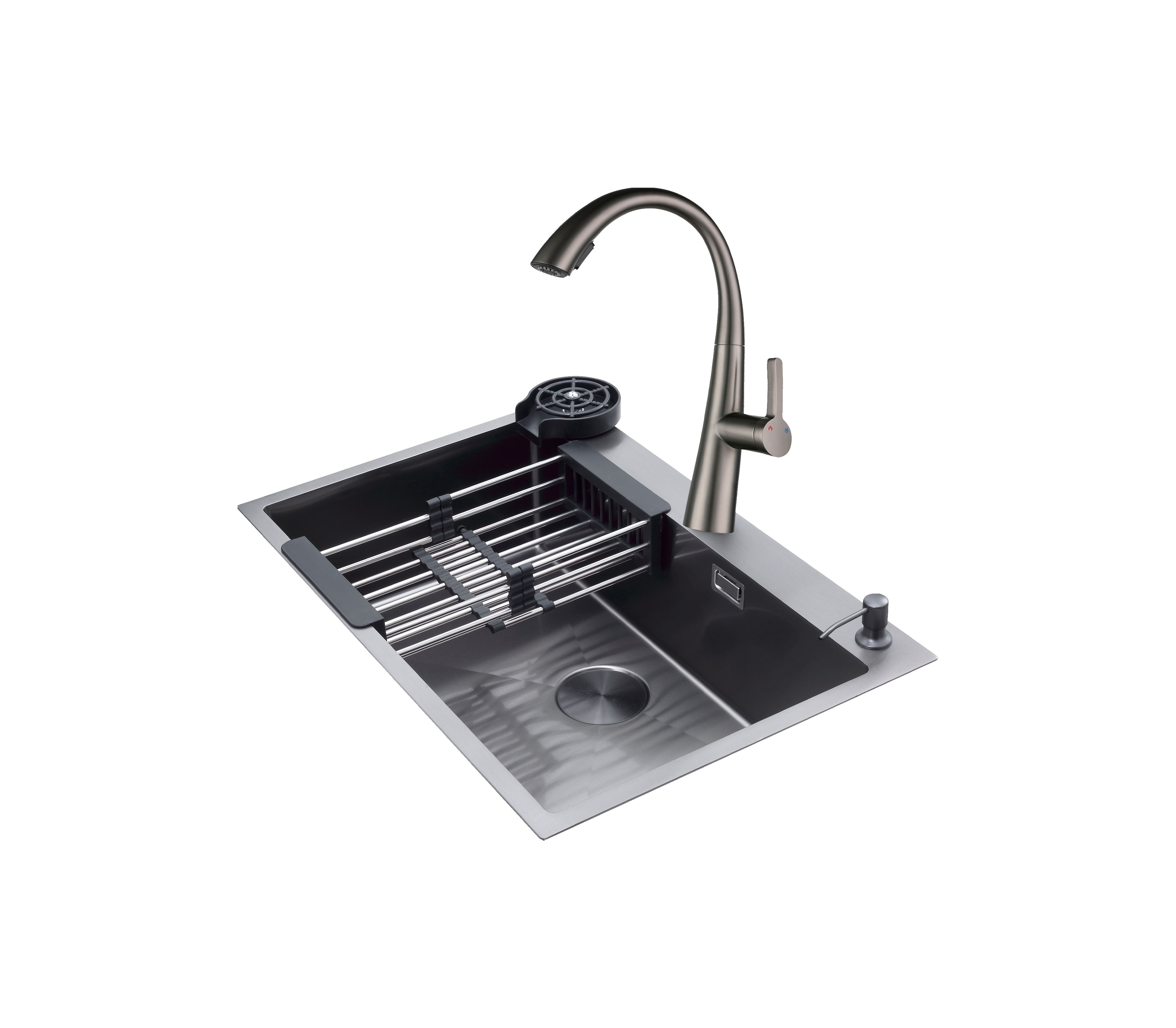 Bologna 61 Single Bowl Stainless Steel Kitchen Sink with Accessories - Drija | Perfect for Modern Homes & Restaurant Kitchens