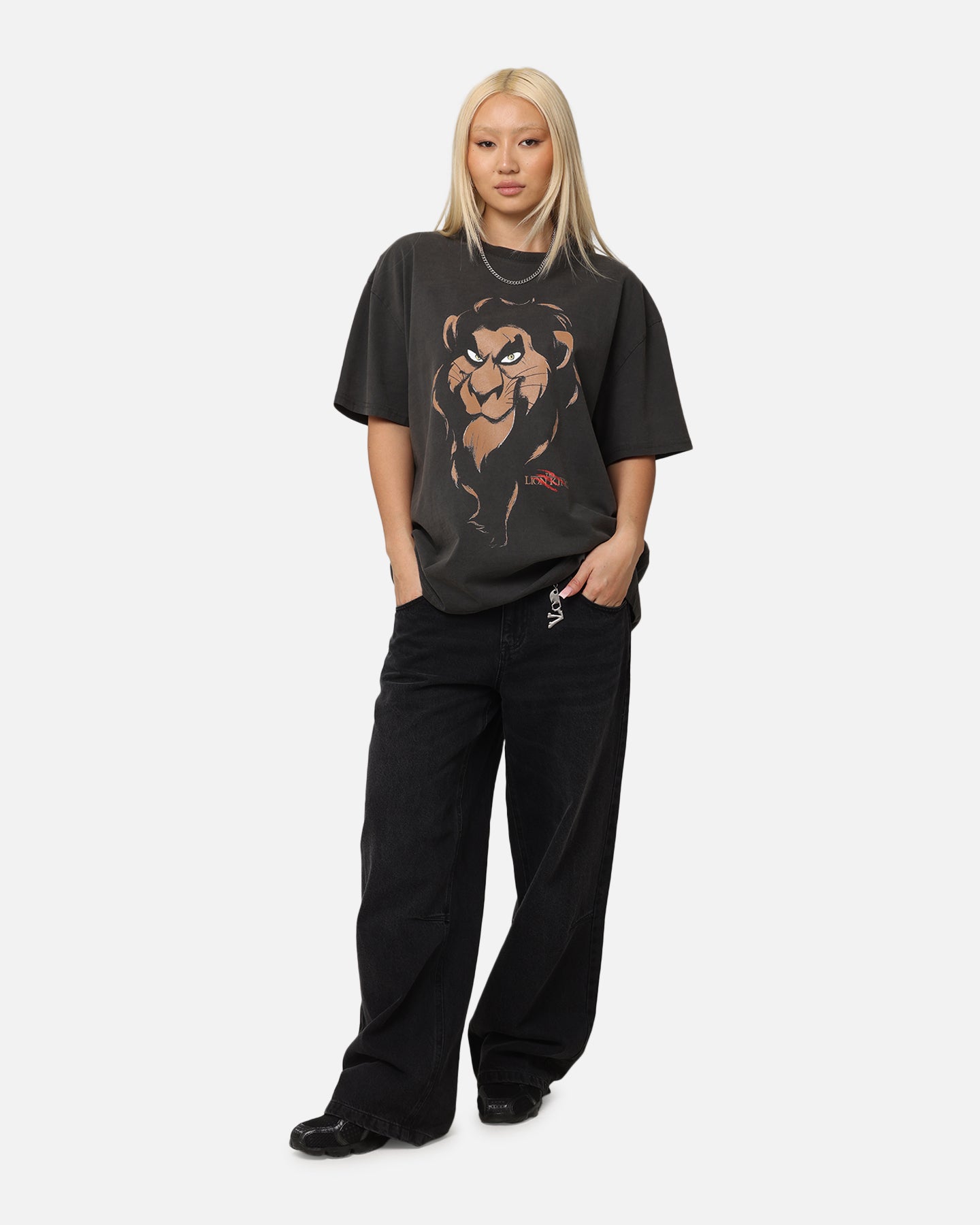 Disney The Lion King Scar Heavyweight T-Shirt - Black Vintage Wash | Officially Licensed Cotton Tee for Men & Women - Perfect for Cosplay, Movie Nights & Disney Fans