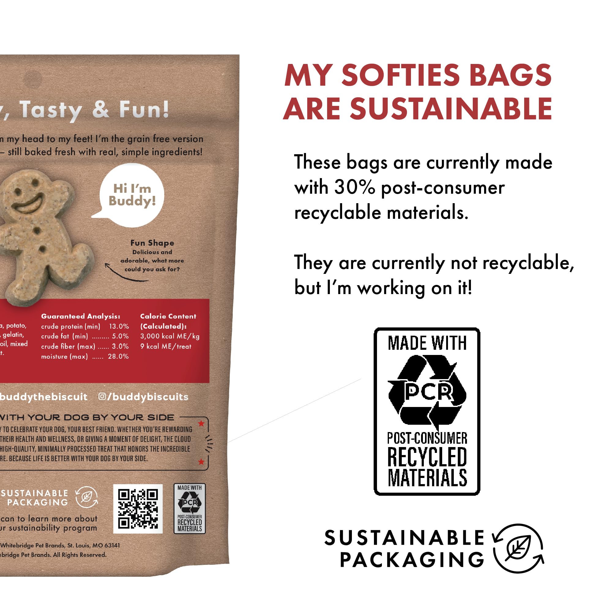 **Buddy Biscuits Softies Grain-Free Dog Treats - 5 oz Pouch, Natural Grilled Beef Flavor, Soft & Chewy, Oven Baked in USA - Perfect for Training, Rewards & Dental Health**